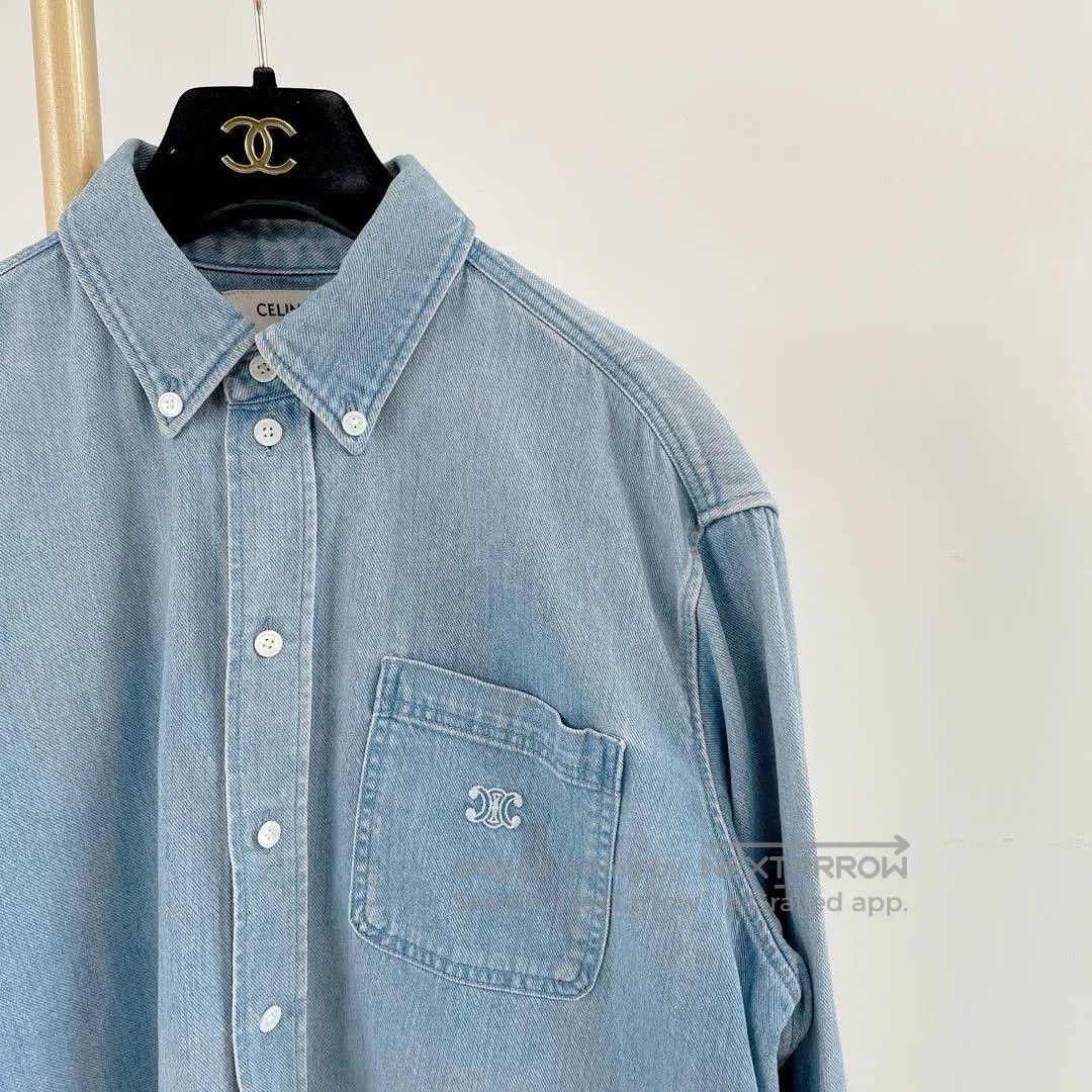 Celine Celine Short Denim Shirt M. Size US M / EU 48-50 / 2 - 3 Thumbnail