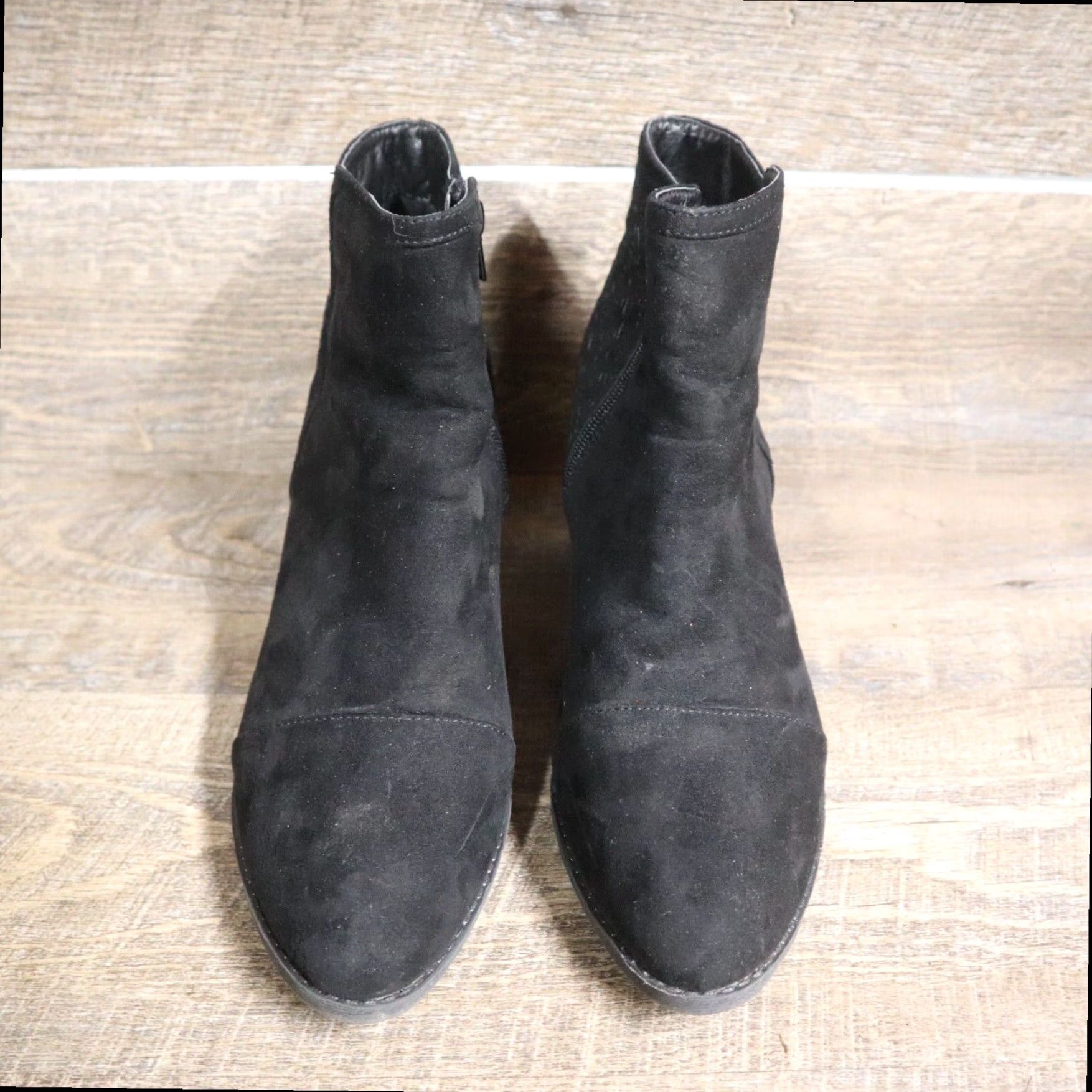 Sugar Sugar Western Bootie Heel, Black Suede, Women's Size 10, Riding Equestrian Boots Size US 10 / IT 40 - 4 Thumbnail