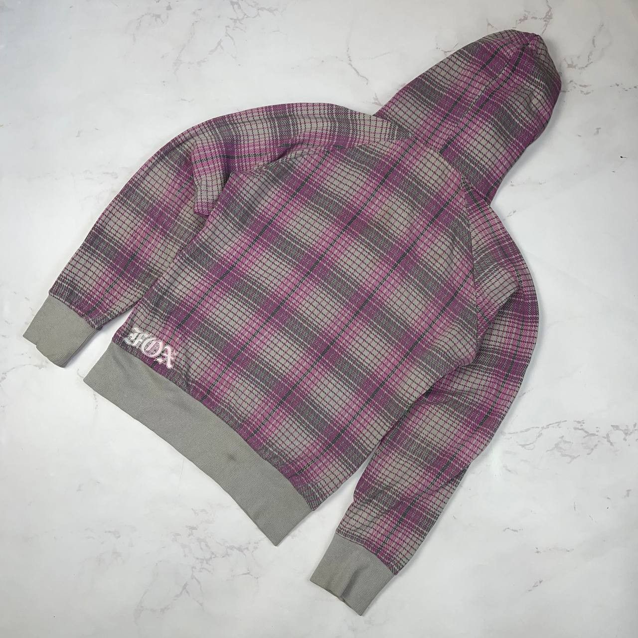Fox Racing Fox Racing Crazy Y2K Vintage Zip Hoodie Plaid Sz XL Unisex Size US XL / EU 56 / 4 - 13 Thumbnail