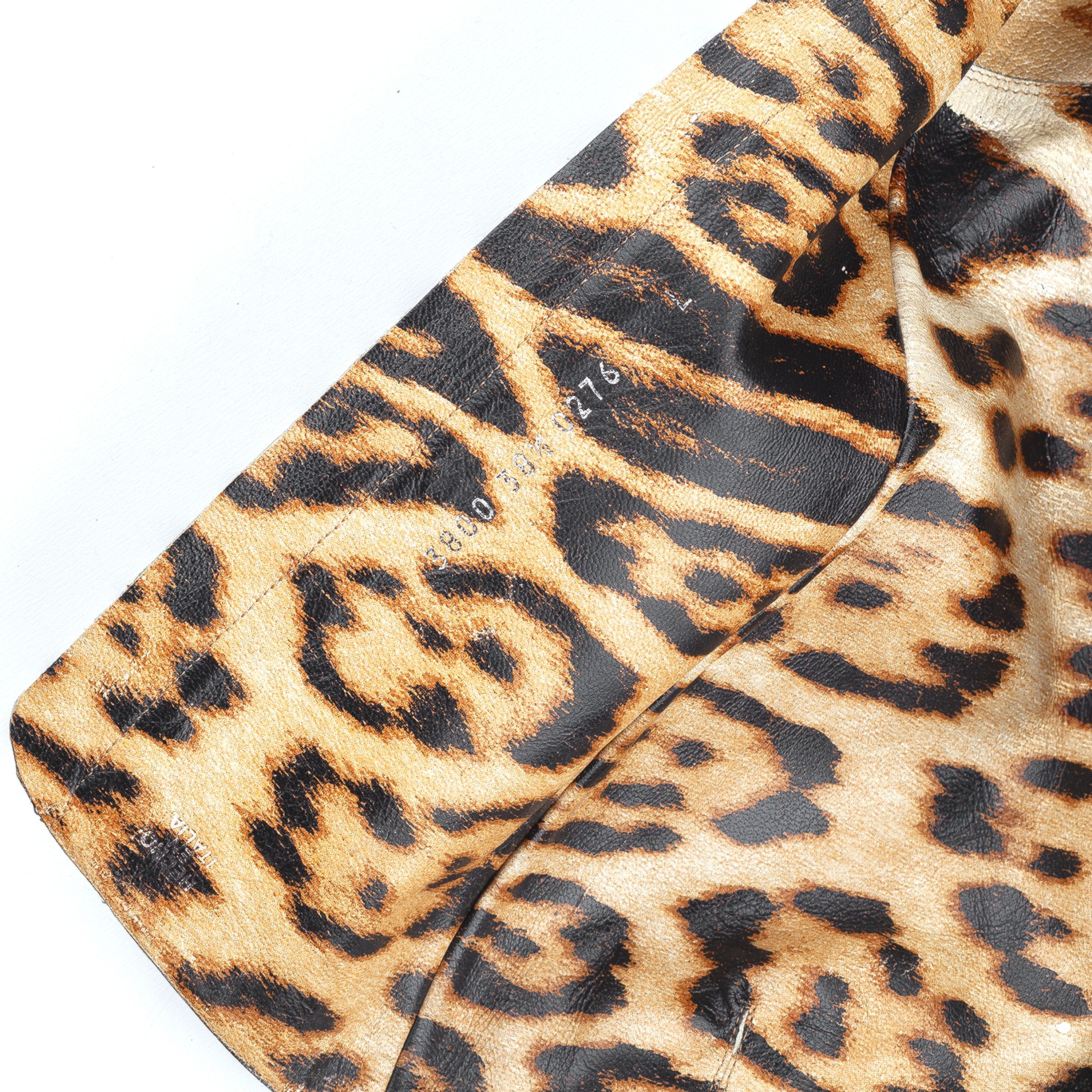 Roberto Cavalli Cheetah/Black High Knee Boots (38,5 EU)