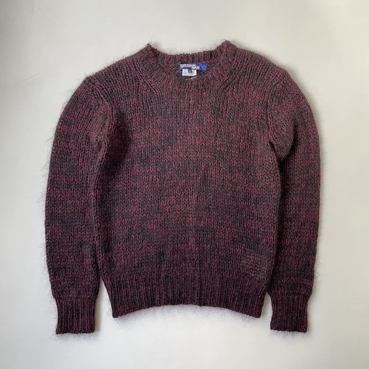 image of Comme Des Garcons x Junya Watanabe A/w 14 Red/black Mohair Sweater in Black/Red, Men's (Size Small)