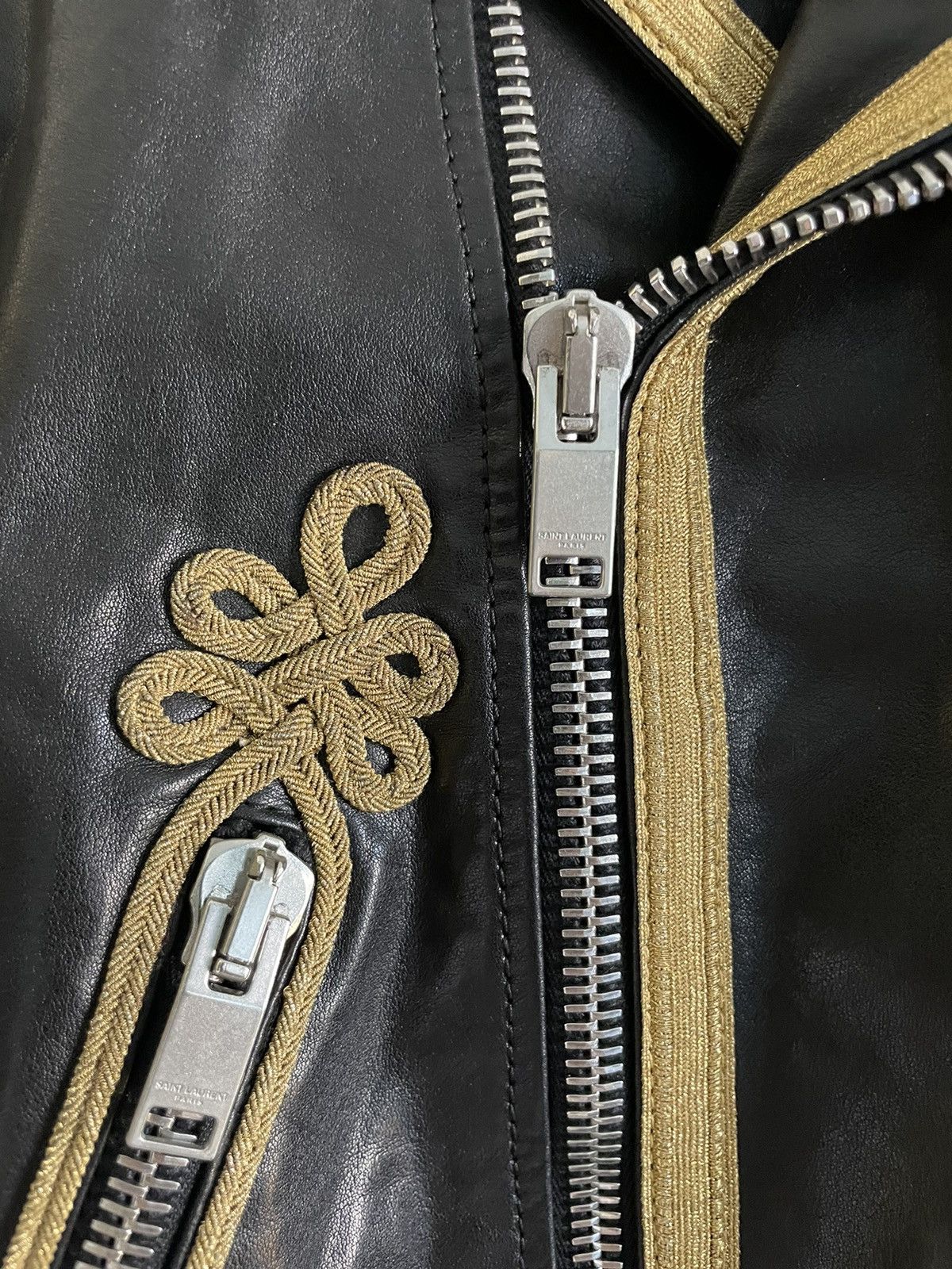Saint Laurent Paris Saint Laurent SS15 Embroidered Biker Jacket Size US M / EU 48-50 / 2 - 6 Thumbnail