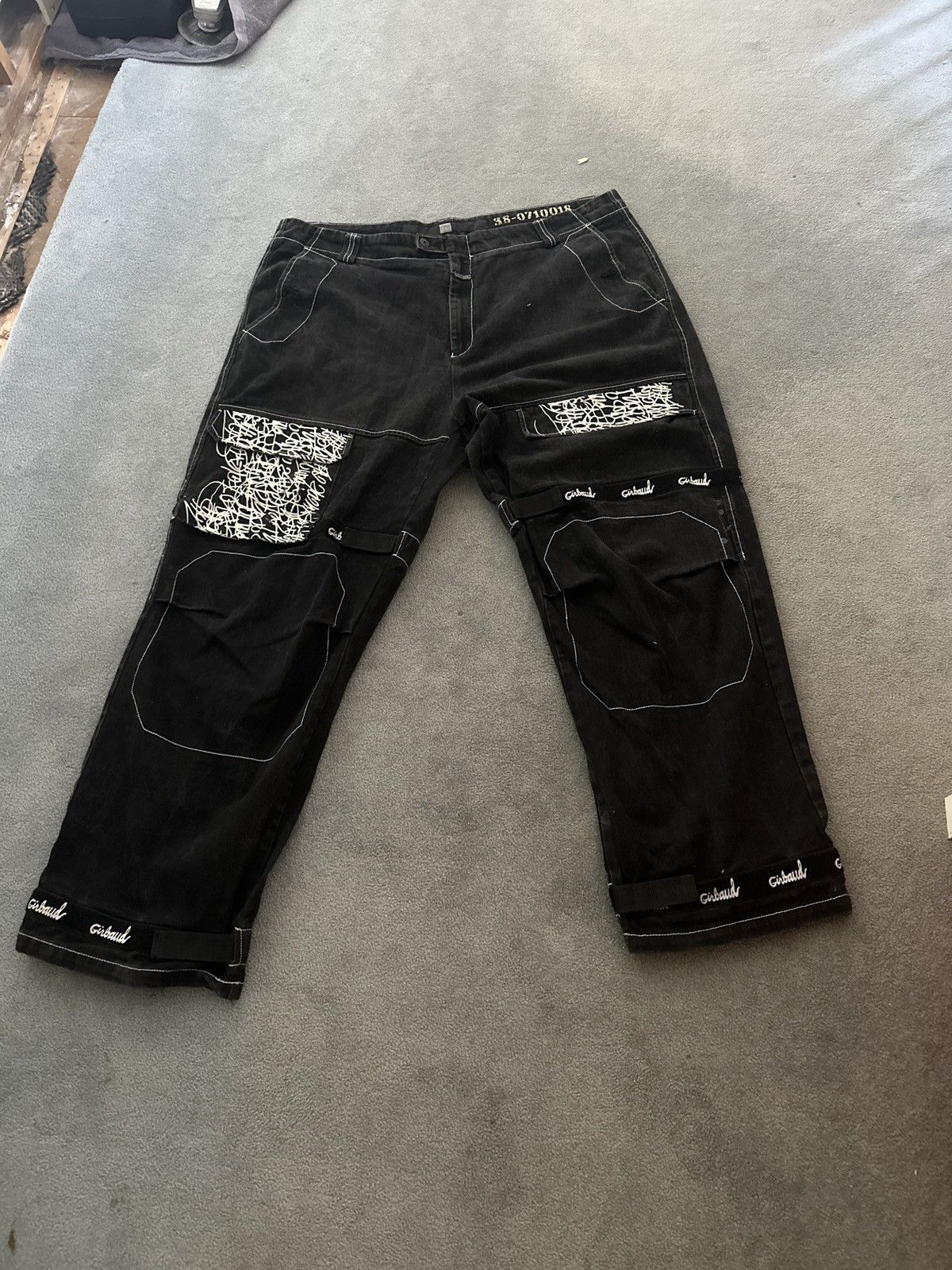image of Marithe Francois Girbaud Black Shuttle Tape Denim Jeans, Men's (Size 44)