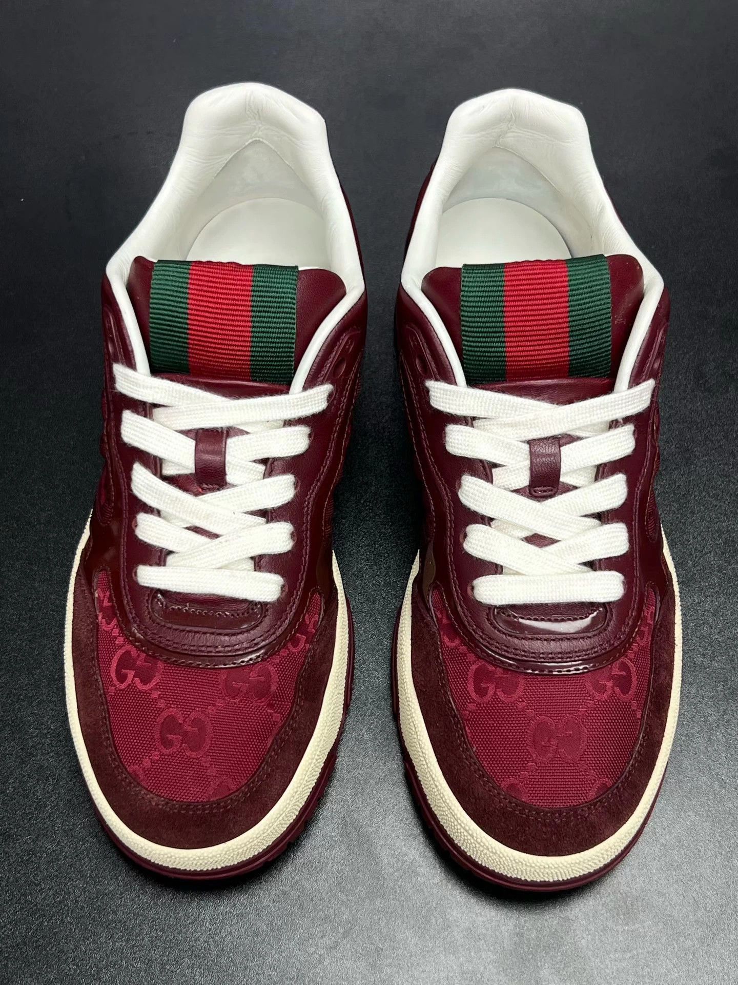 Gucci GUCCI Re-Web Red Low-Top Sneaker 37.5 Size US 7 / IT 37 - 3 Thumbnail