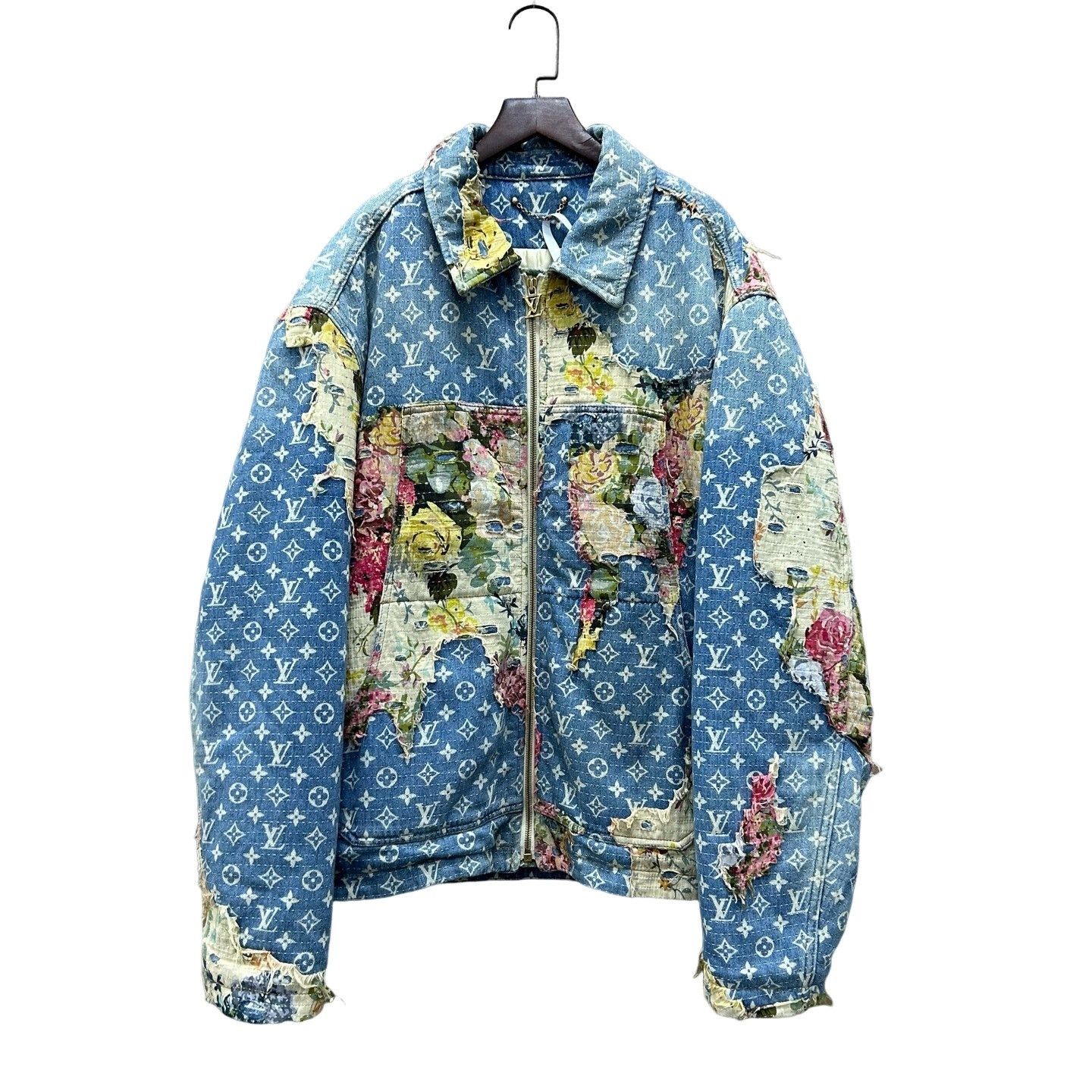 Louis Vuitton Louis Vuitton Floral Monogram Denim Jacket Size 50 Size US M / EU 48-50 / 2 - 1 Thumbnail