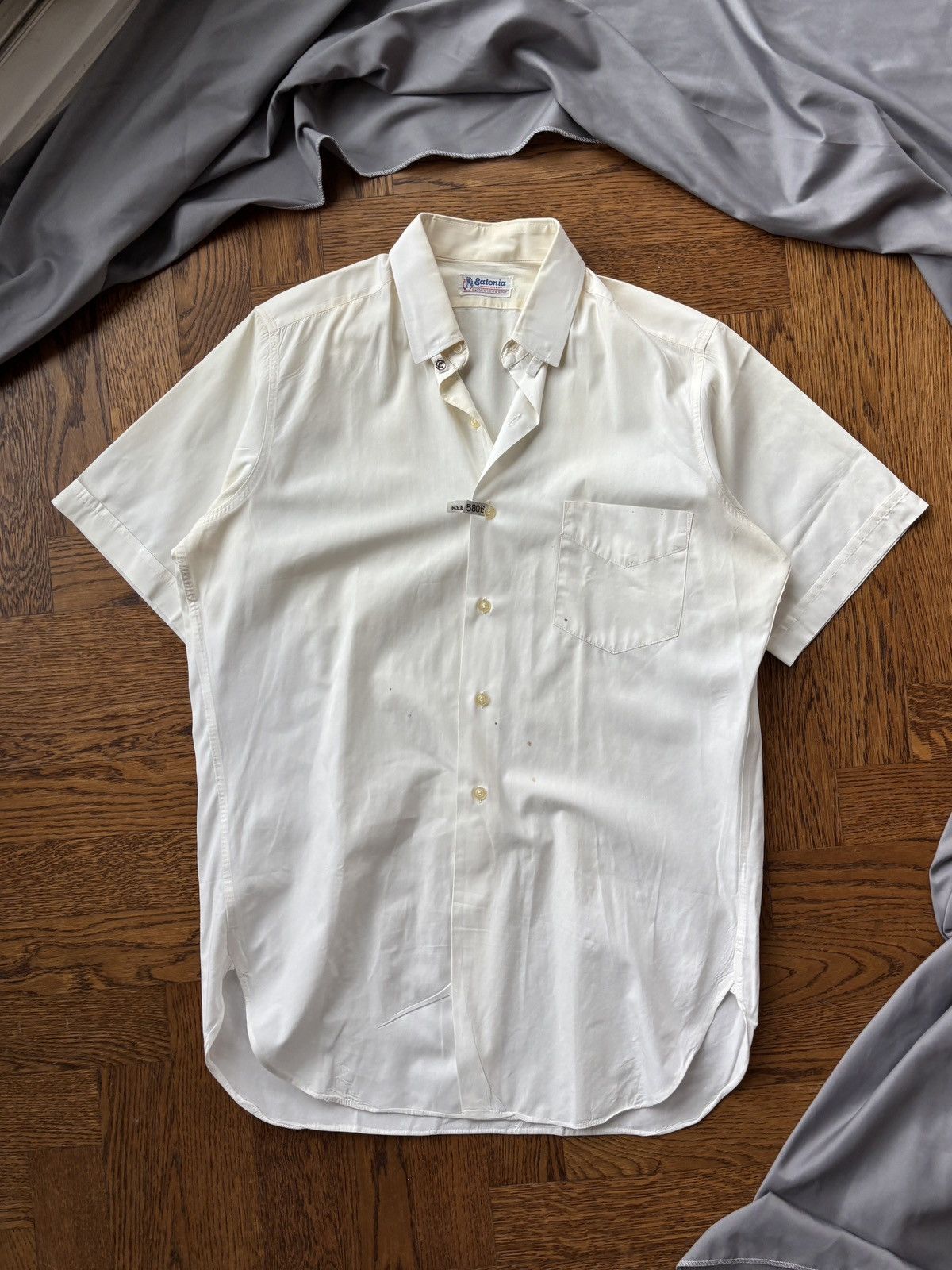 Arrow × Eaton × Vintage 1950s Sheer Shortsleeve Shirt Vintage Eatonia Sanfor Snap Bu Size US S / EU 44-46 / 1 - 2 Thumbnail
