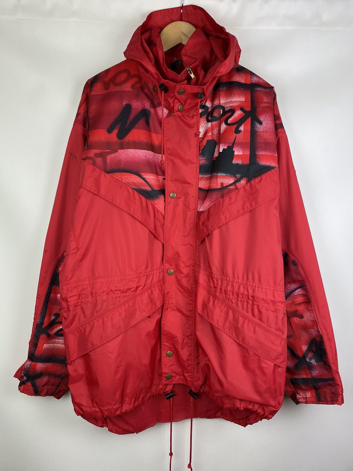 Fjallraven × Vintage Fjallraven vintage overprinted hooded windbreaker jacket Size US L / EU 52-54 / 3 - 1 Thumbnail