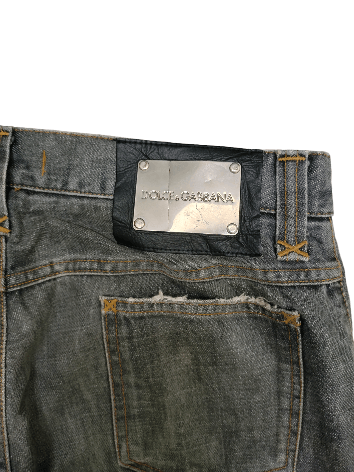 Dolce & Gabbana Dolce & Gabbana Clawmark Distress Faded Denim Jeans Size US 34 / EU 50 - 14 Thumbnail