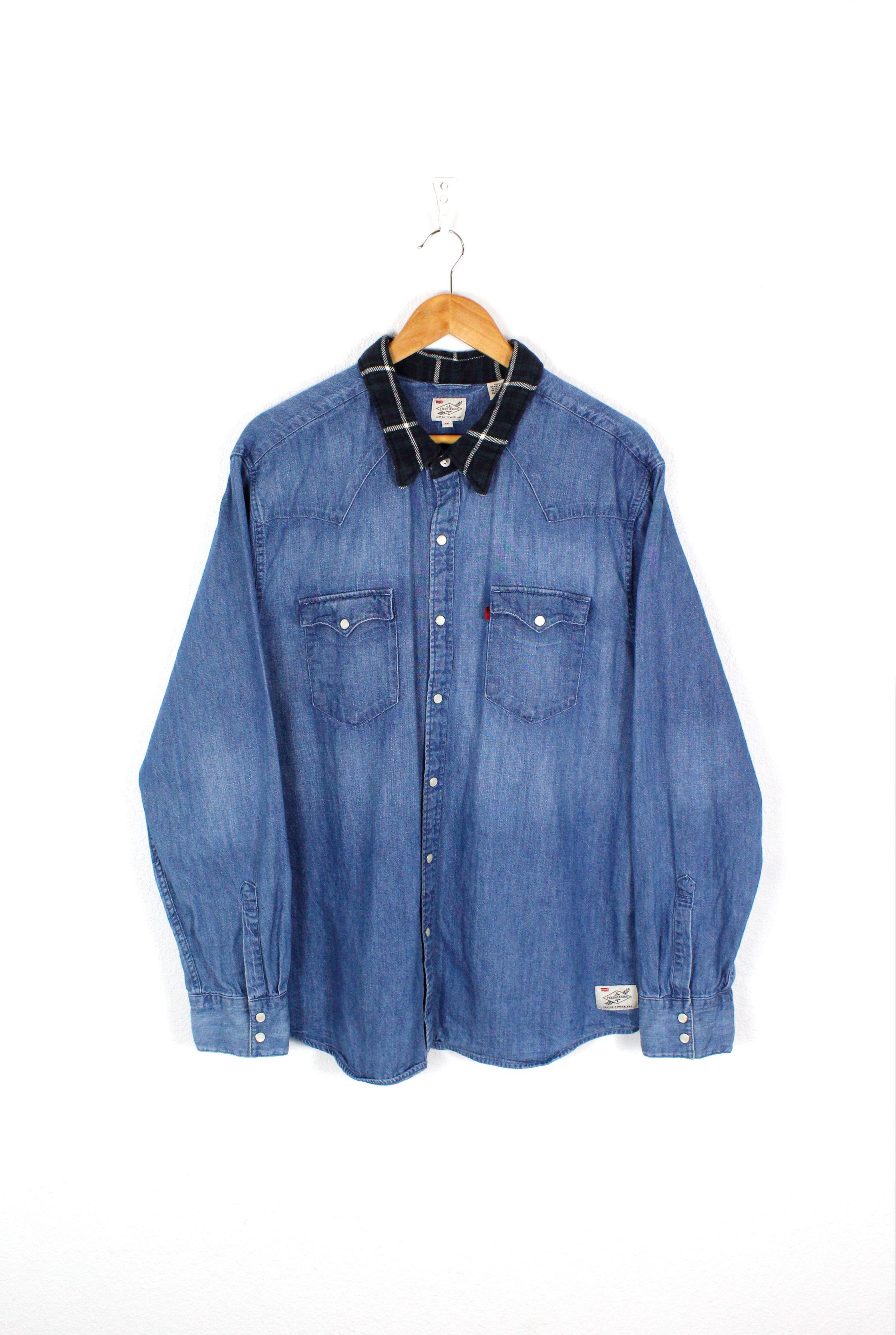 DenimTears×Levi's Peace Patchwork Shirt DENIM TEARS × Levi's Denim Tears Peace Patchwork Western Button Up