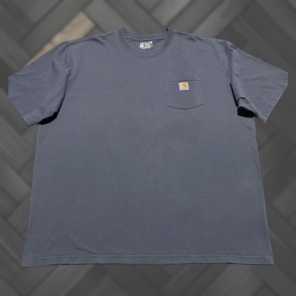 Carhartt Carhartt Shirt Mens 2XL Tall Blue Loose Fit Pocket Workwear Tee K87 BLS Cotton Size US XXL / EU 58 / 5 - 1 Thumbnail