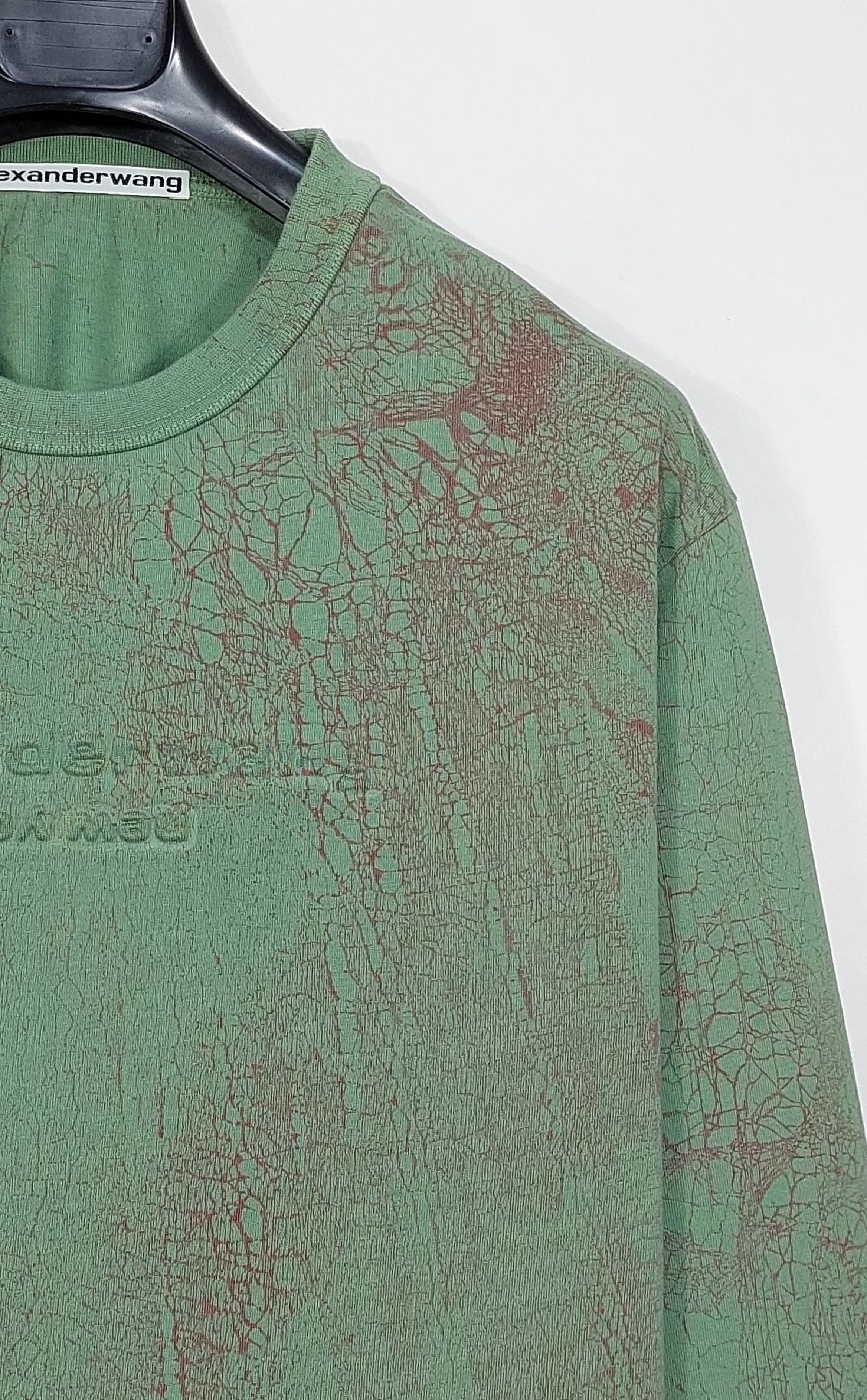 Alexander Wang embossed logo LS tshirt - kelly green M Size US M / EU 48-50 / 2 - 5 Thumbnail