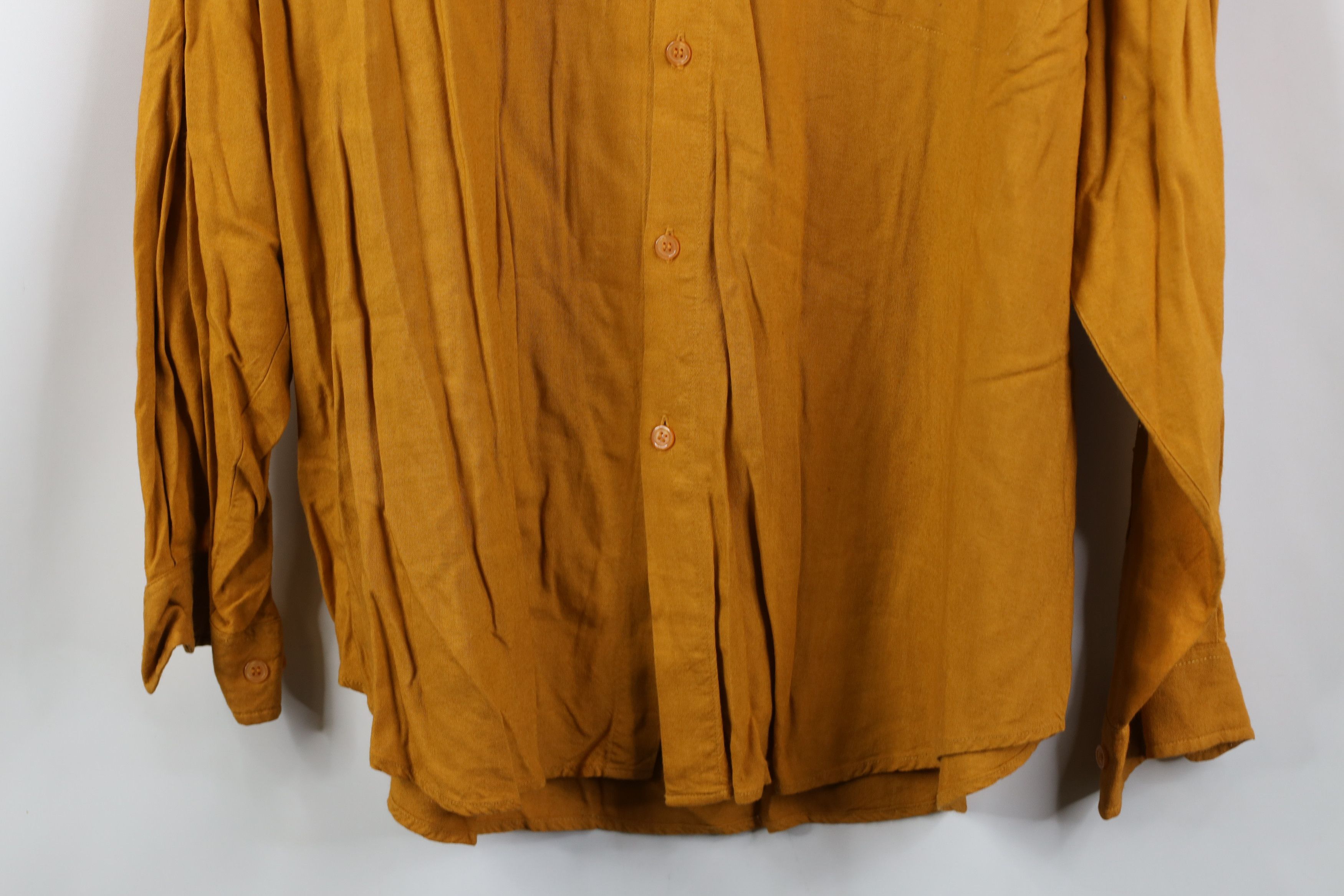Vintage Vintage 90s Streetwear Pigment Dye Button Shirt Orange Size US L / EU 52-54 / 3 - 3 Thumbnail