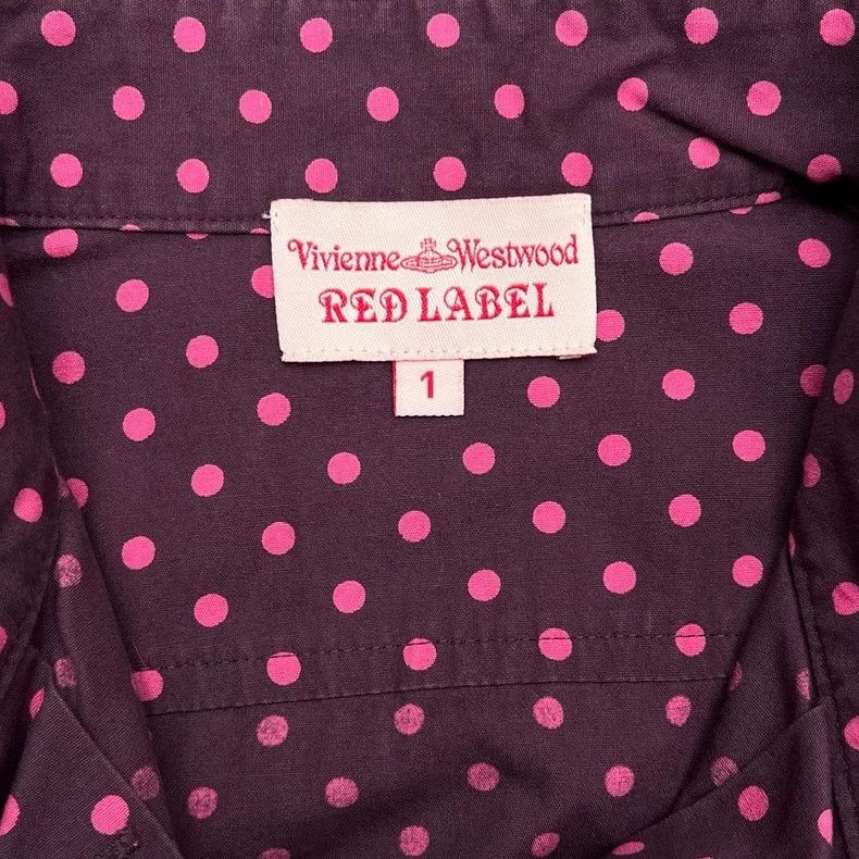 Vivienne Westwood Vivienne Westwood size1 Red+label/pink polka dot shirt Size S / US 4 / IT 40 - 2 Thumbnail