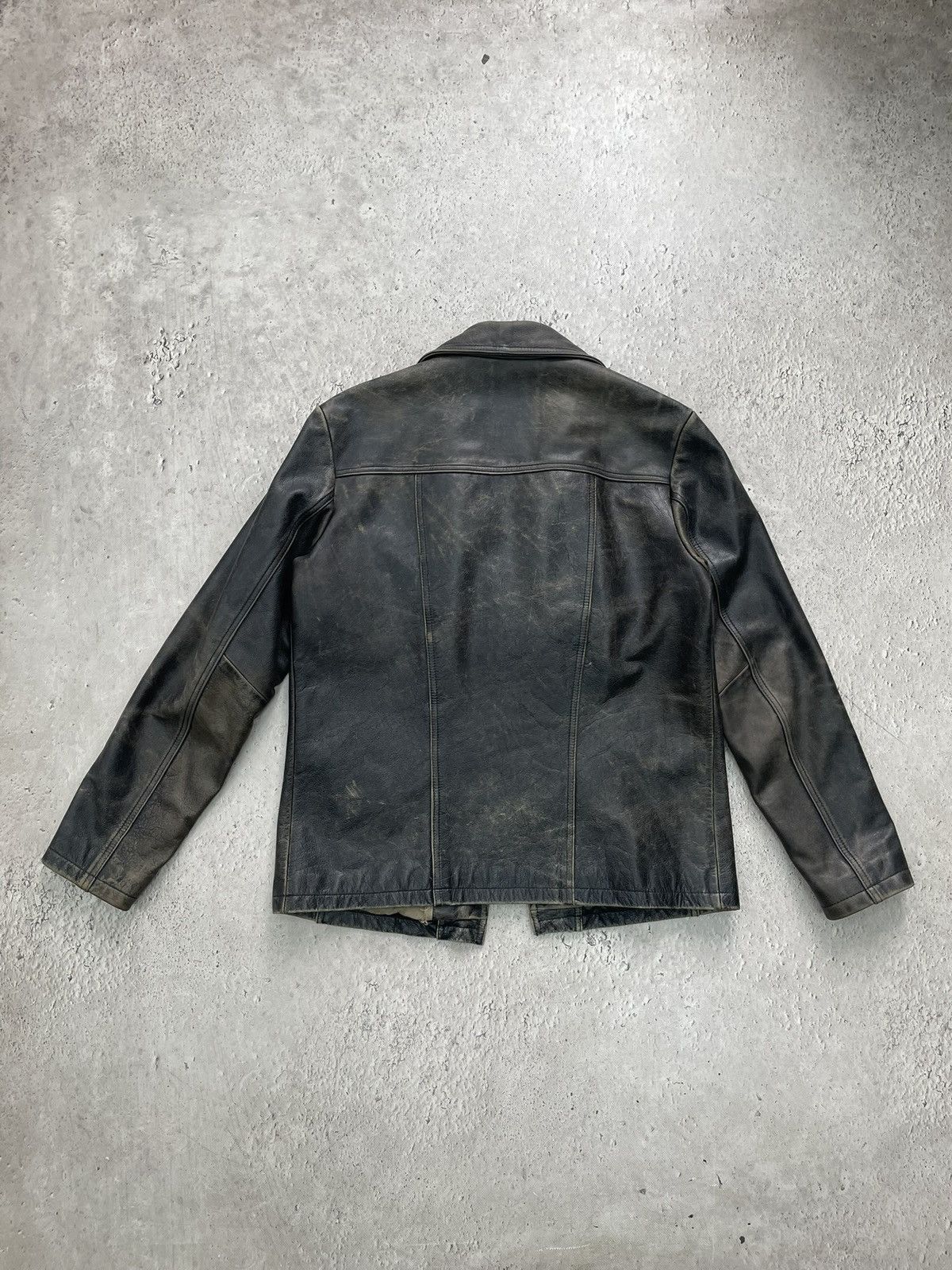 Genuine Leather Y2K button up 90s avant GARDE retro leather jacket Size US S / EU 44-46 / 1 - 8 Thumbnail