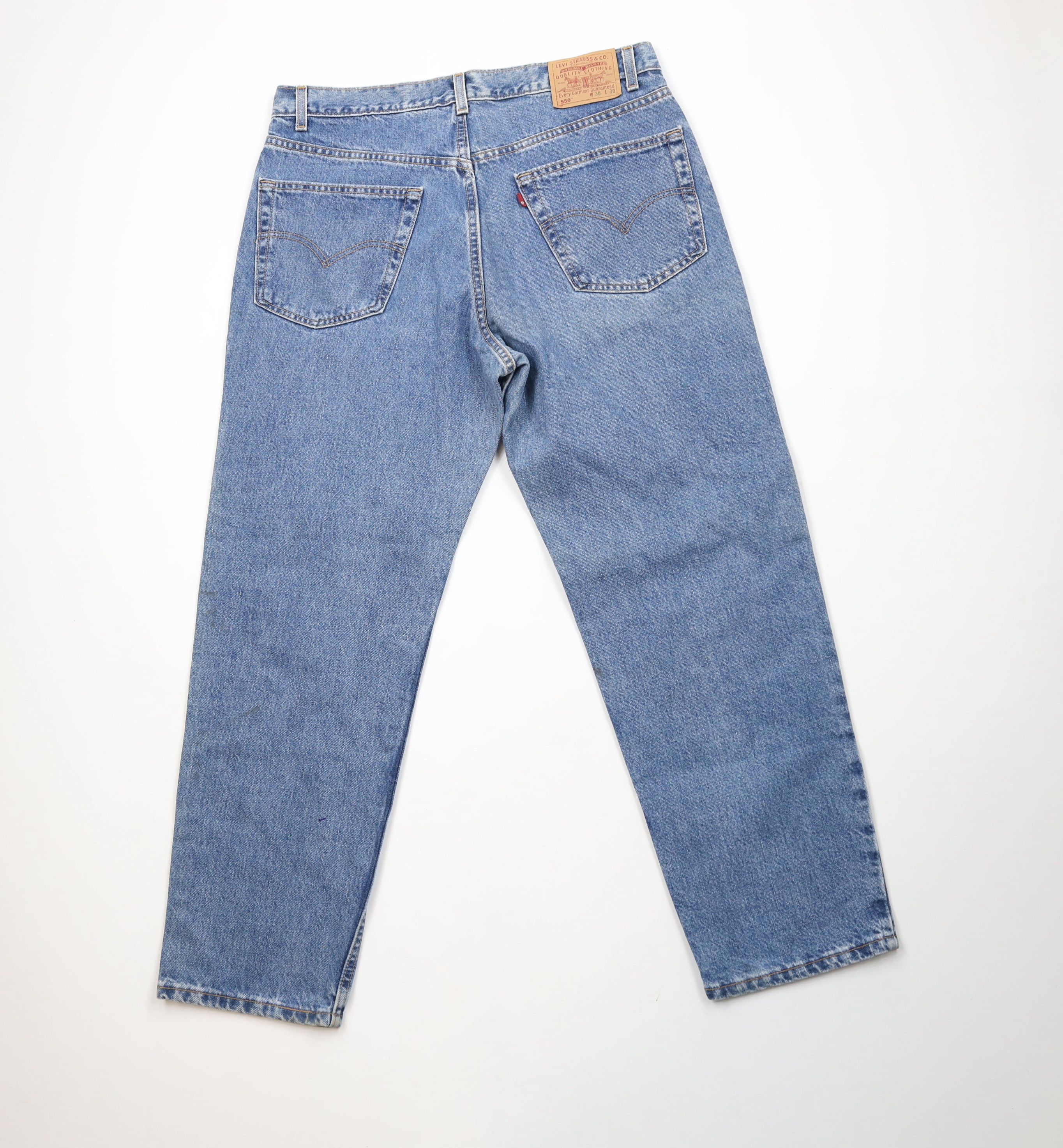 Levi's × Vintage Vintage 90s Levis 550 Relaxed Fit Denim Jeans Blue USA Size US 38 / EU 54 - 12 Thumbnail