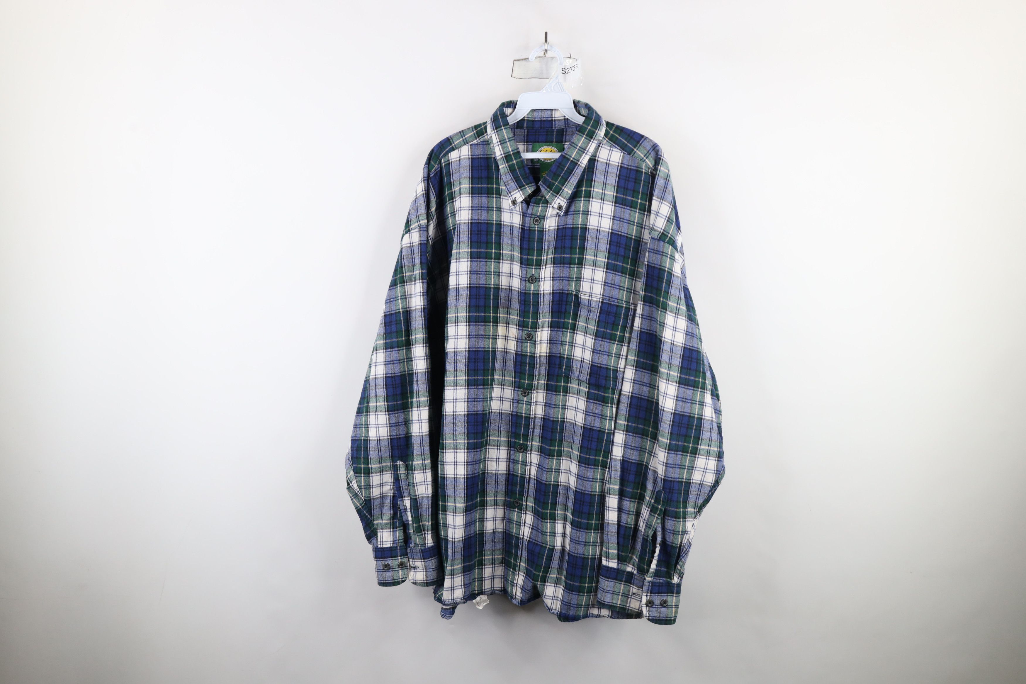 Cabelas × Vintage Vintage 90s Cabelas Flannel Collared Button Down Shirt Plaid Size US XXL / EU 58 / 5 - 1 Thumbnail