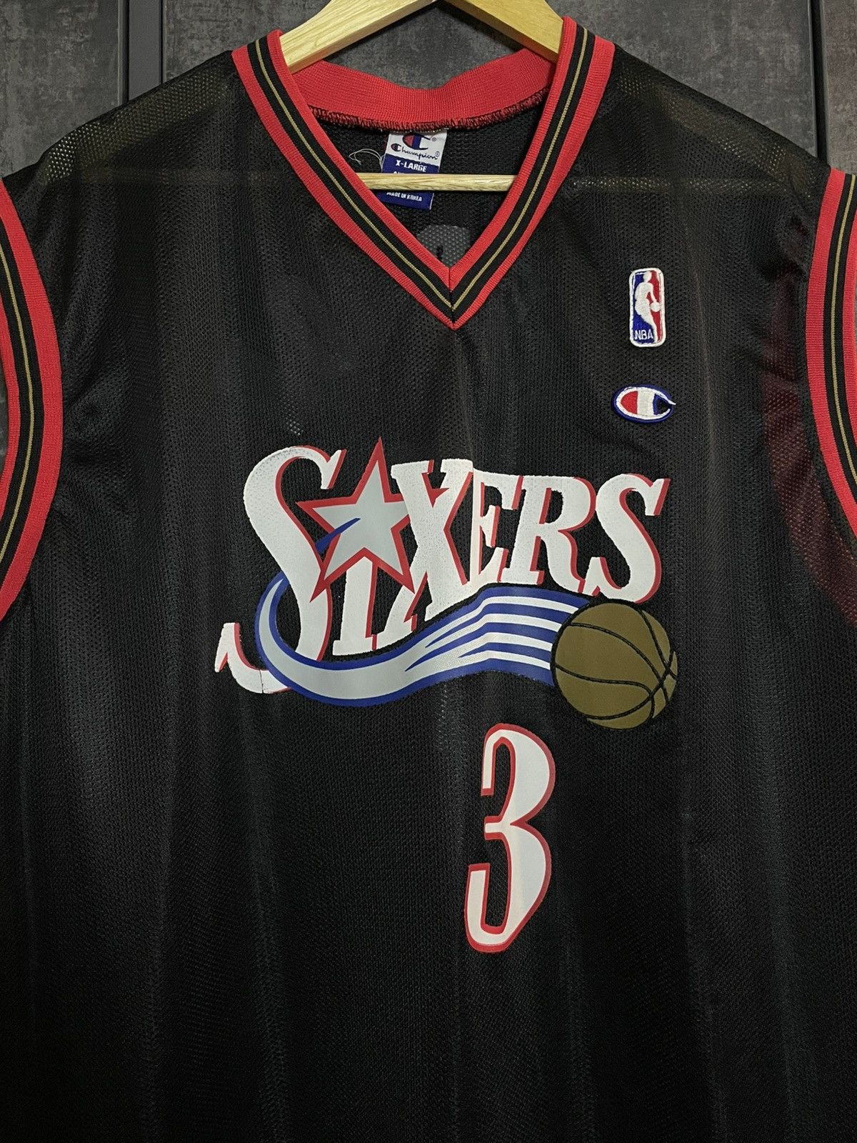 Champion Vintage 98s Iverson Philadelphia Sixers Jersey Basketball Size US XL / EU 56 / 4 - 2 Thumbnail