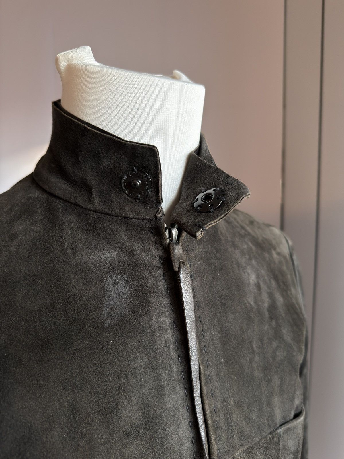 Ma+ Maurizio Amadei M.A+ Aviator Reverse Deer Leather Biker Size US M / EU 48-50 / 2 - 10 Thumbnail