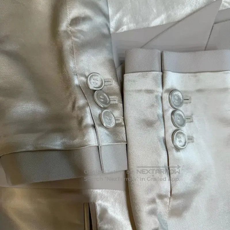 Fendi Fendi Spring Autumn Cream Silk Blend Jacket . Size S / US 4 / IT 40 - 6 Thumbnail