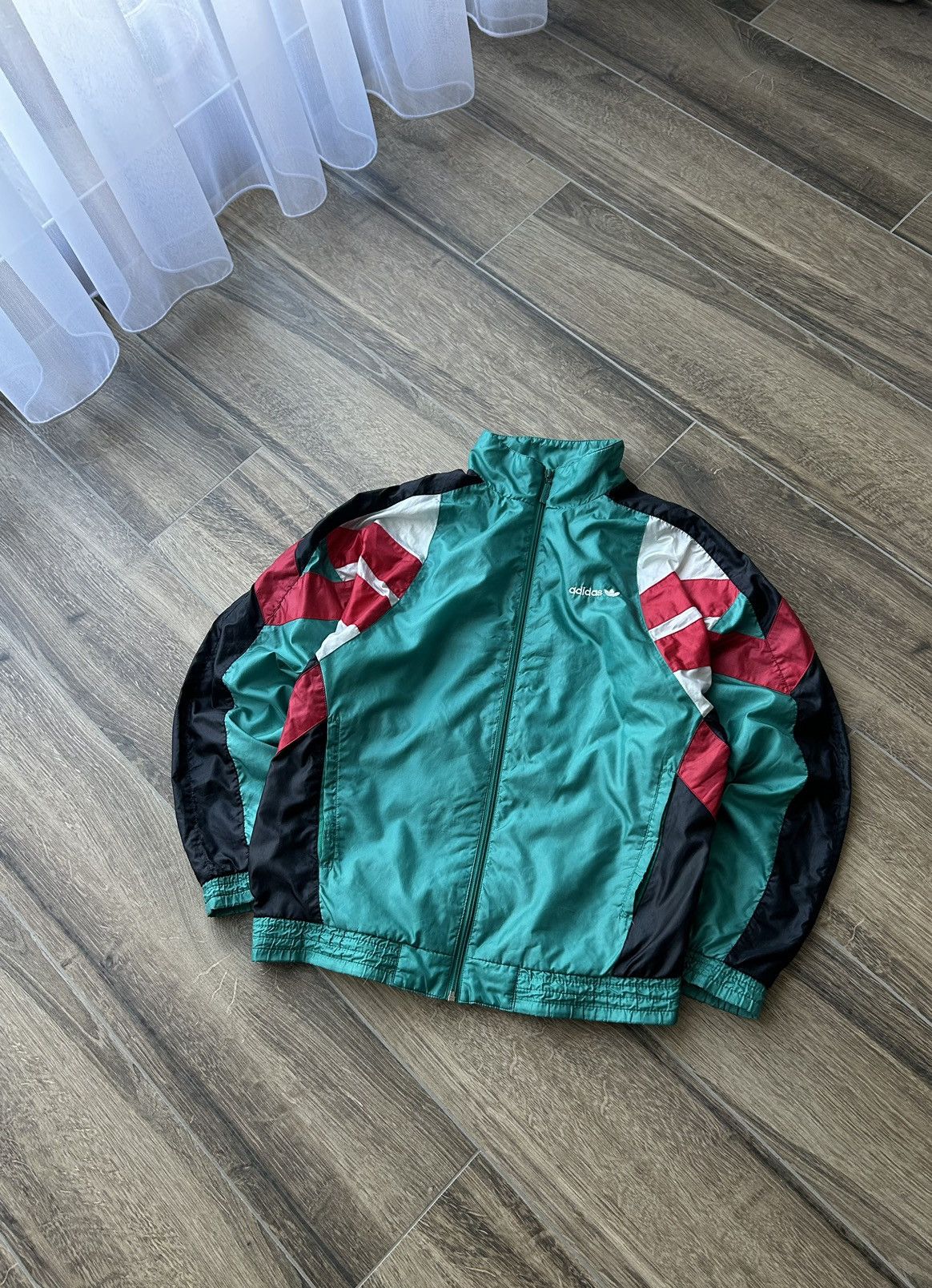 Adidas × Vintage Vintage Adidas nylons sweatshirt full-zip mens y2k Size US M / EU 48-50 / 2 - 2 Thumbnail