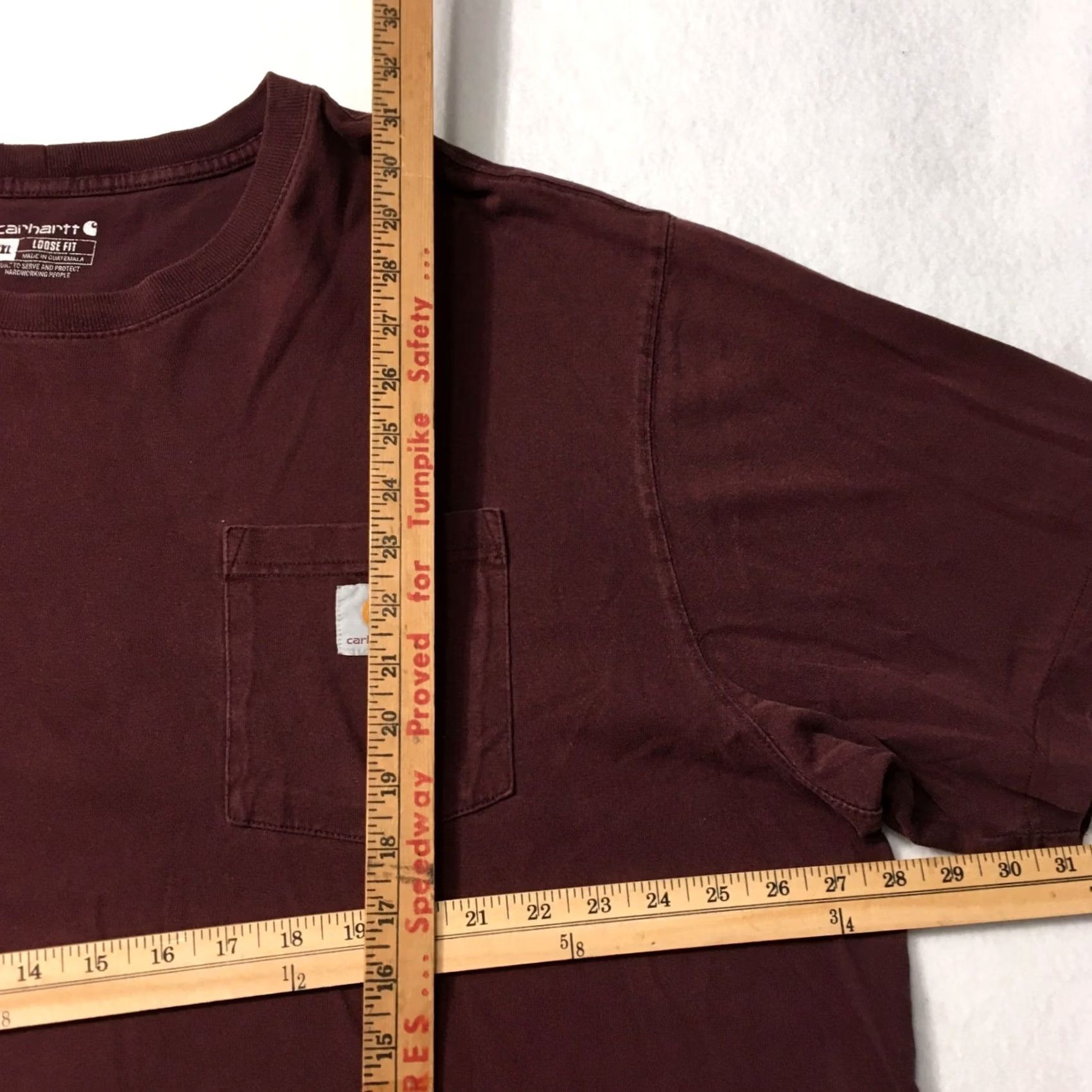 Carhartt Carhartt Pullover Mens 2XL Burgundy Men Loose Fit Heavy Weight Pocket Short Sleeve Size Size US 39 - 6 Thumbnail