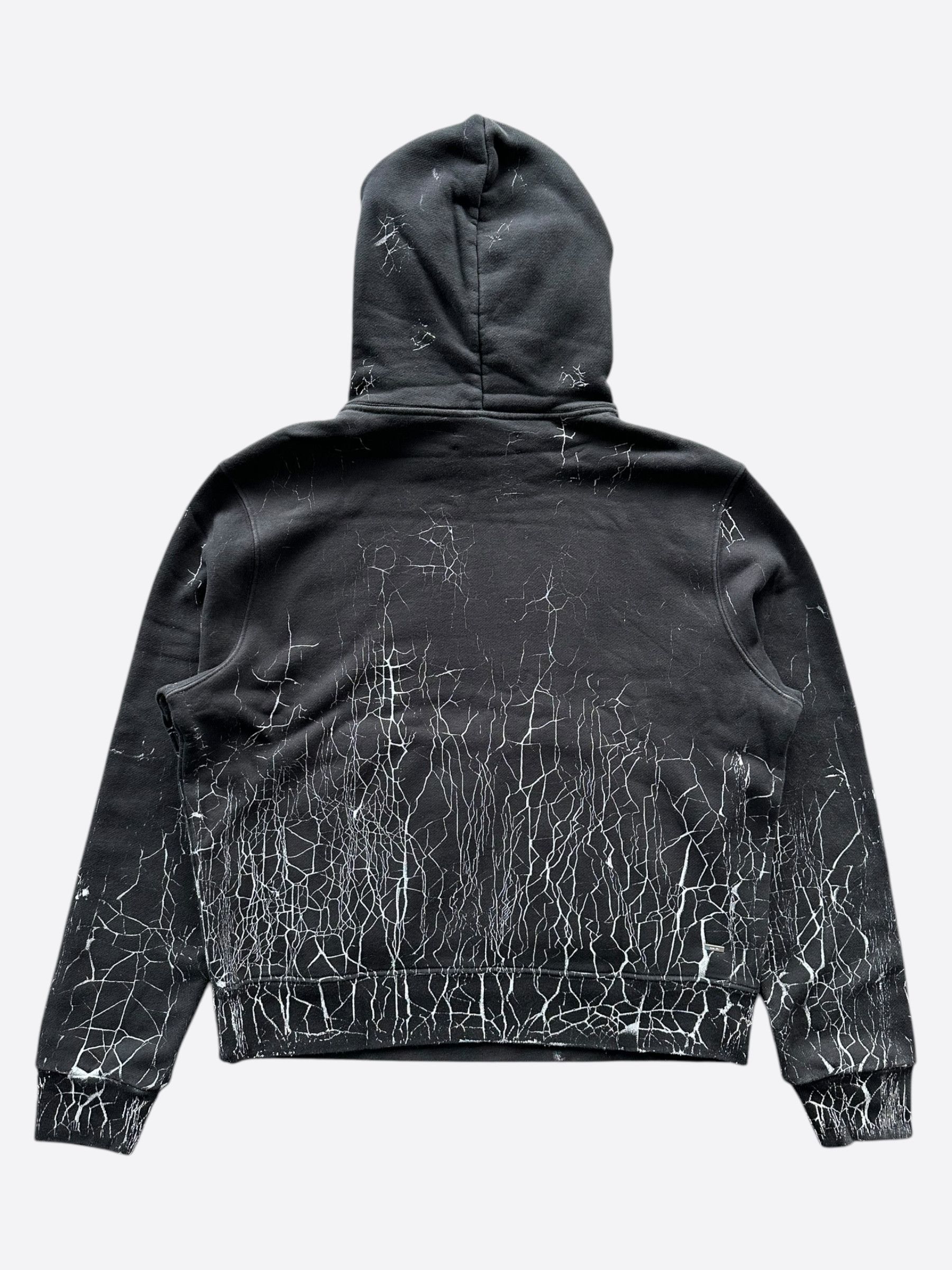 Amiri Amiri Black & White Cracked Core Logo Hoodie Size US XL / EU 56 / 4 - 2 Thumbnail