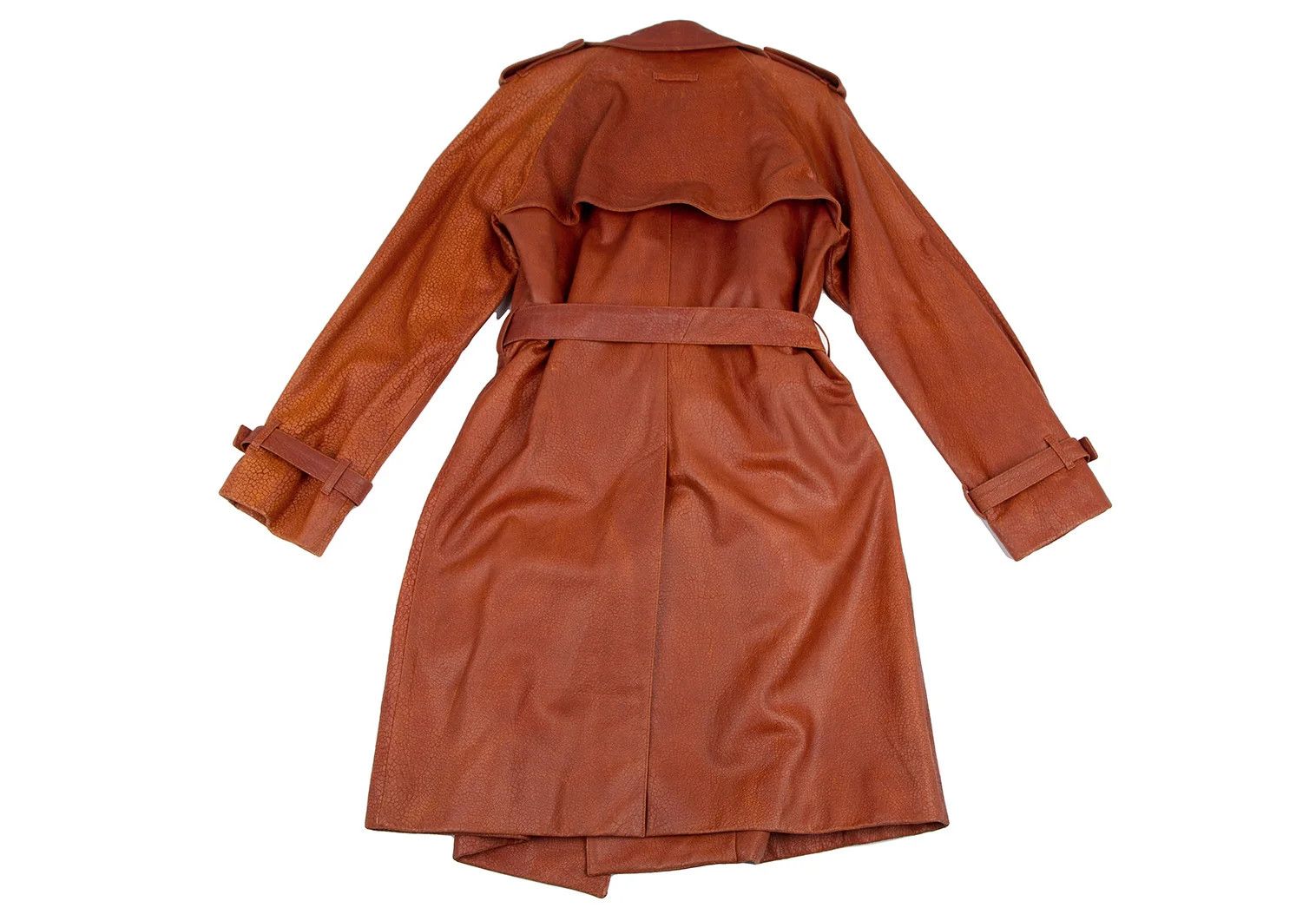 Jean Paul Gaultier Leather Trench Coat in Brown Size 48 Size US M / EU 48-50 / 2 - 14 Thumbnail