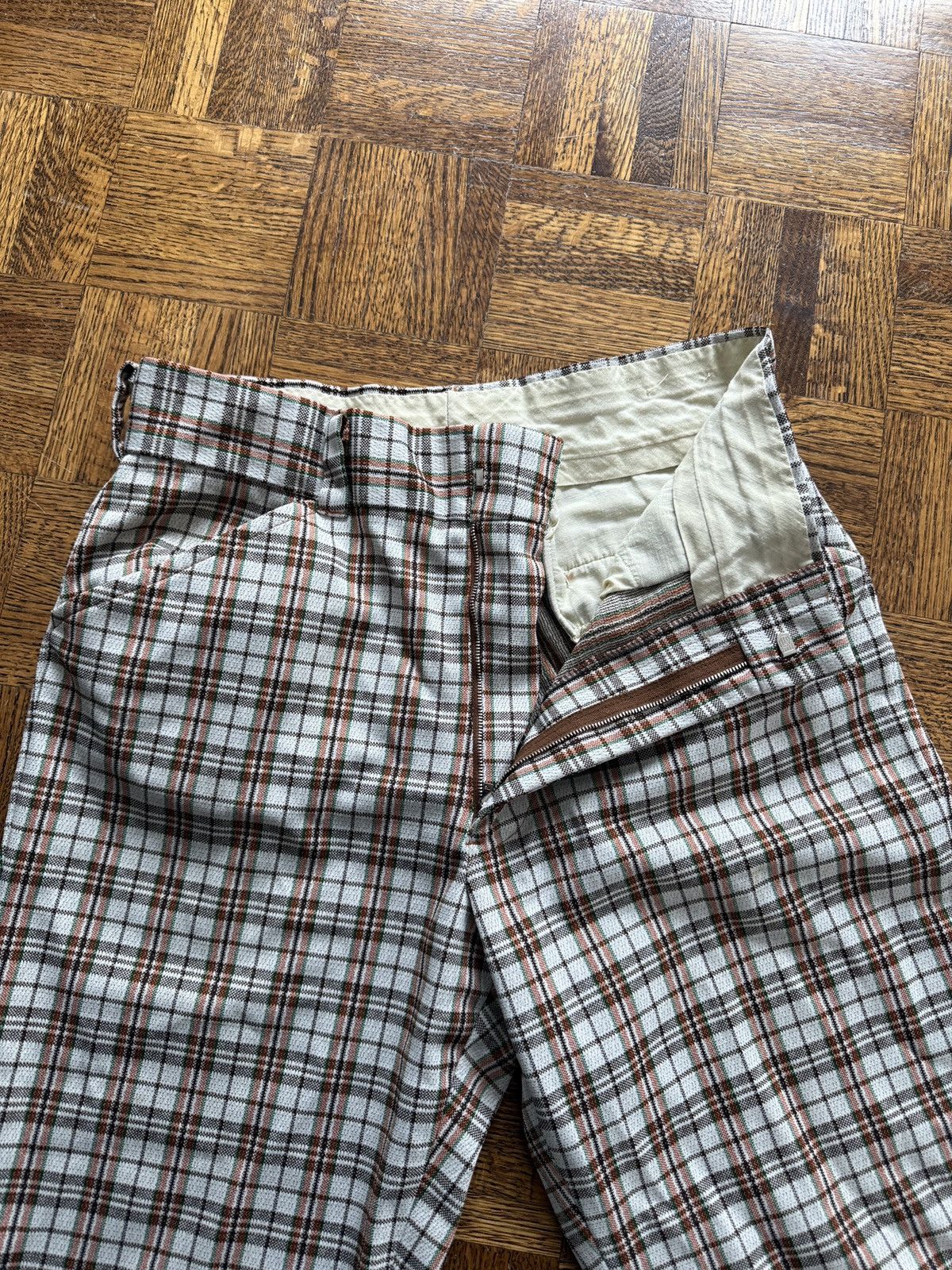 Vintage Vintage 60s Plaid Bootcut Bell Bottom Flared Pants Size US 31 - 7 Thumbnail