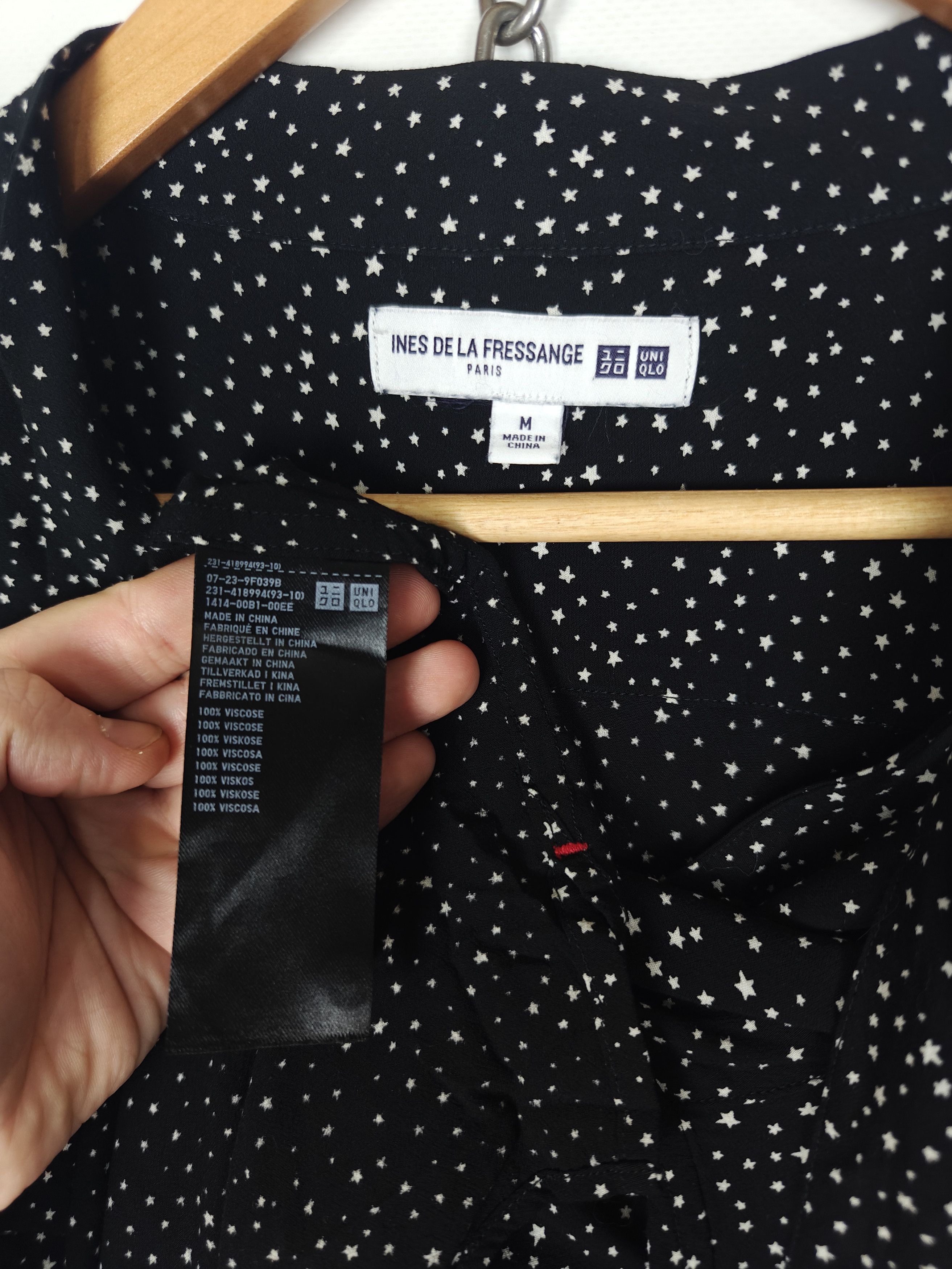 Uniqlo Uniqlo x Ines De La Fressange Button Shirt Star Monogram M Size M / US 6-8 / IT 42-44 - 9 Thumbnail