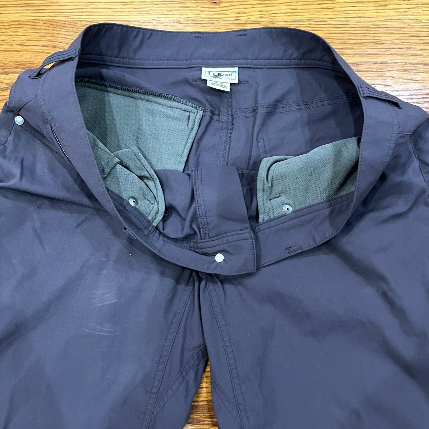 Vintage L.L. Bean Venture Pants Men's 35x29 Gray Stretch Performance Casual Hiking Straight Leg Size US 35 - 5 Thumbnail