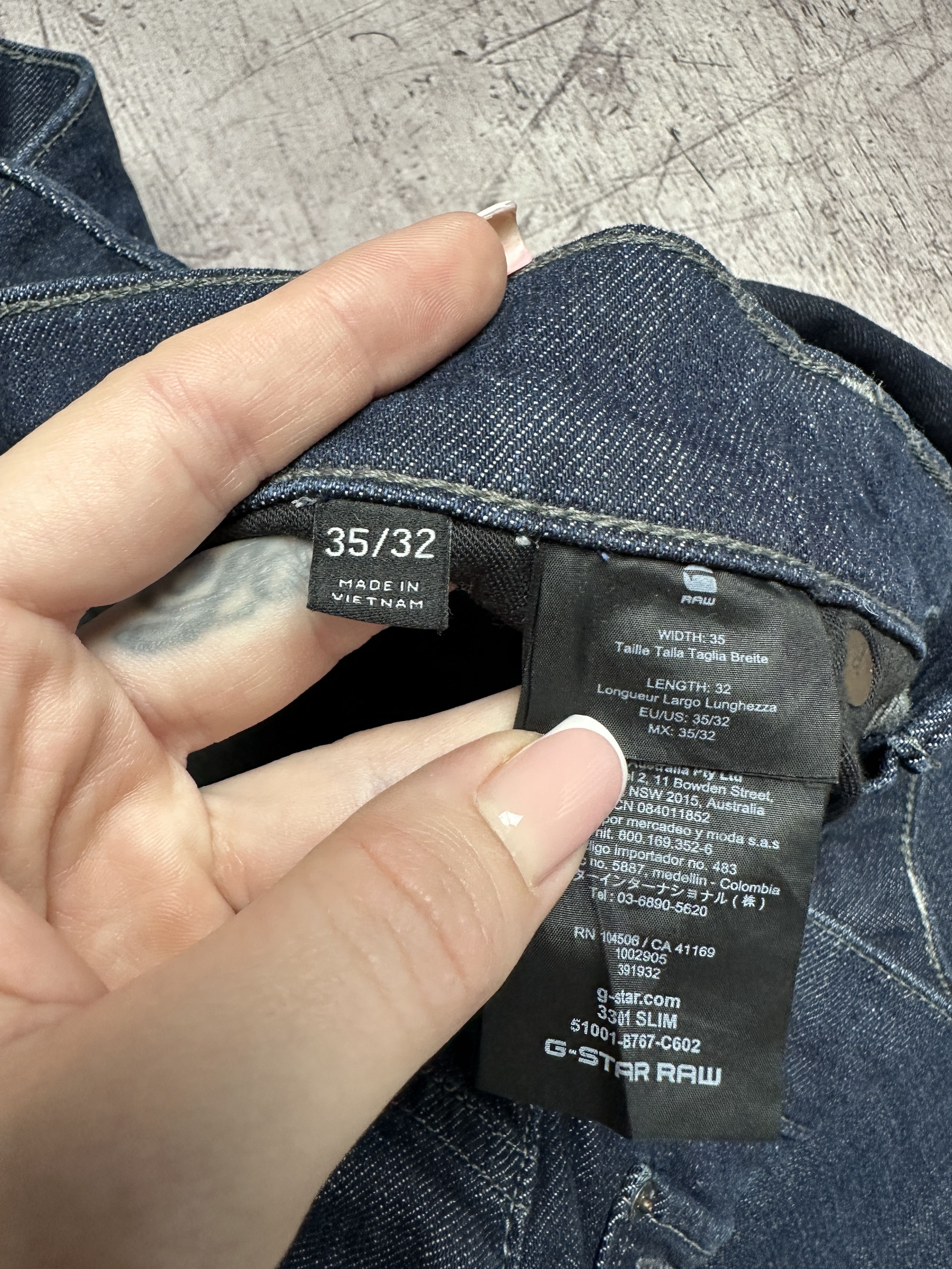 G-Star G Star Raw Mens 3301 Slim Denim Pants Jeans Size US 35 - 3 Thumbnail
