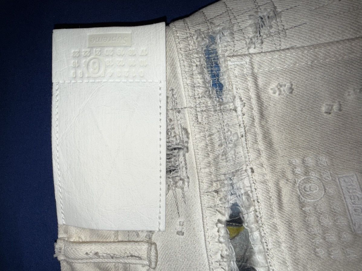 Maison Margiela × Supreme Supreme Maison Margiela Distressed Loose Fit Selvedge Jean Size US 32 / EU 48 - 6 Thumbnail