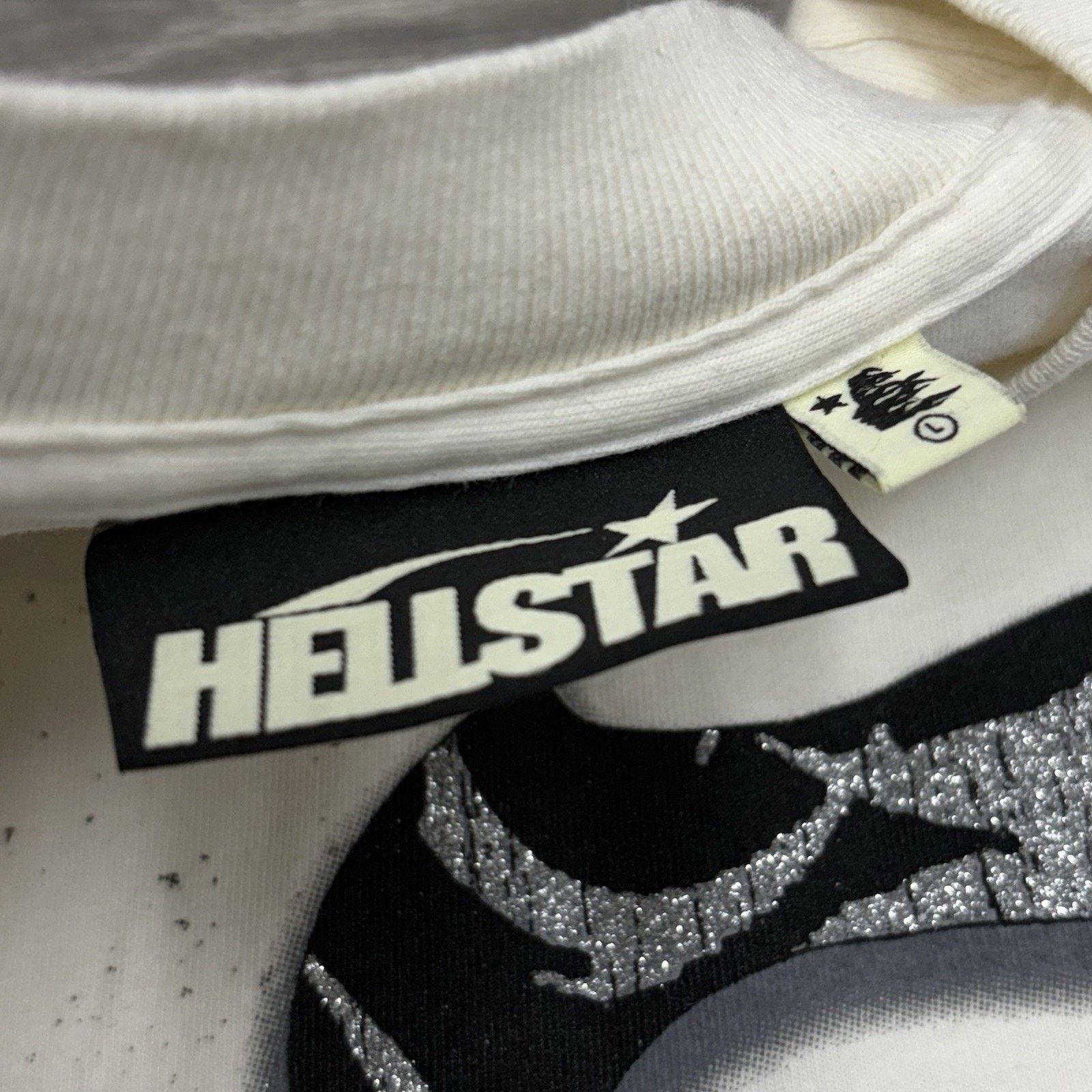HELLSTAR Hellstar Glitter P2P T-Shirt ' Black ' | NEW! Size US L / EU 52-54 / 3 - 17 Thumbnail