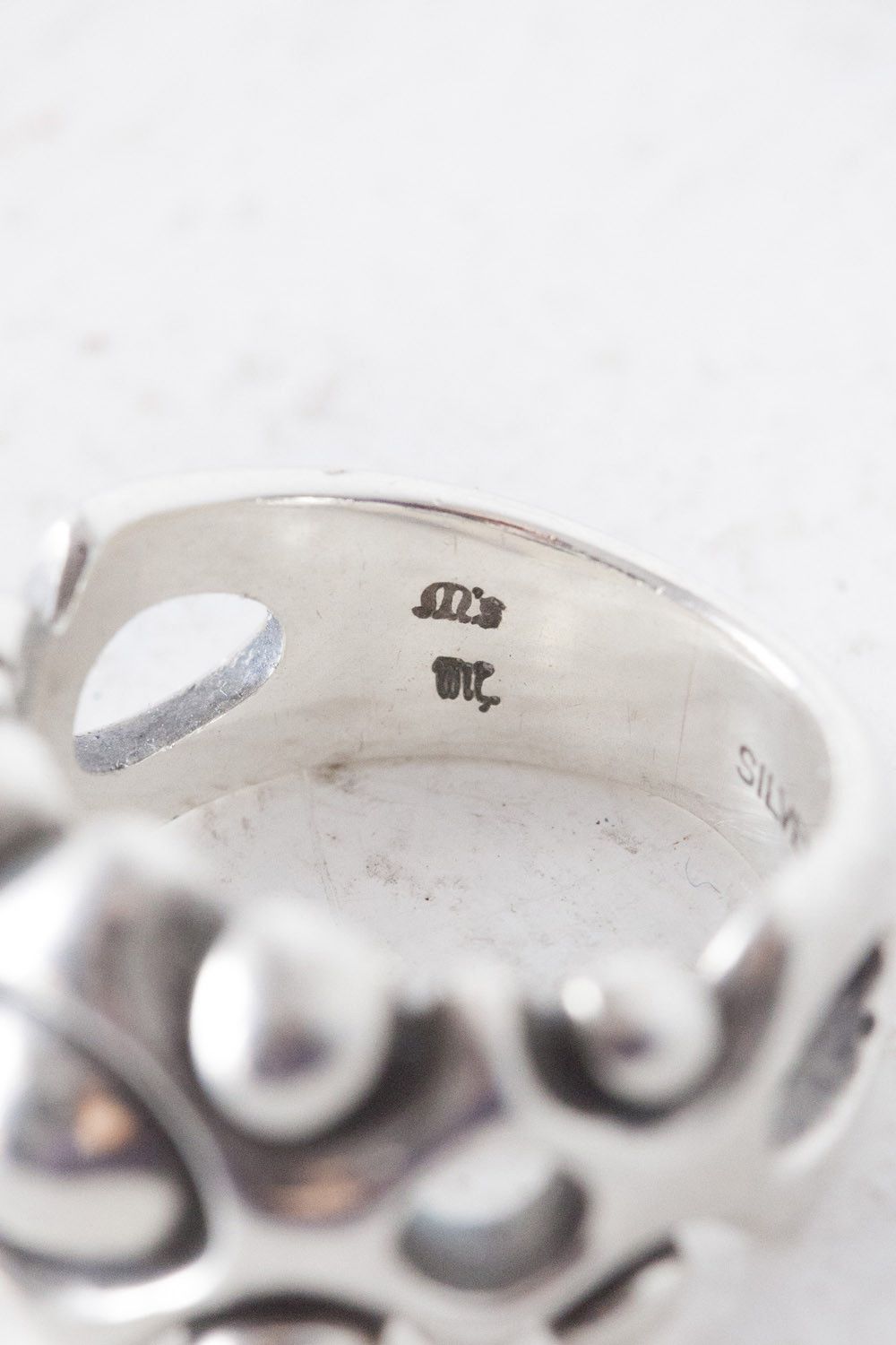 Vintage M's collection sterling silver gothic ring US 6 Size ONE SIZE - 6 Thumbnail