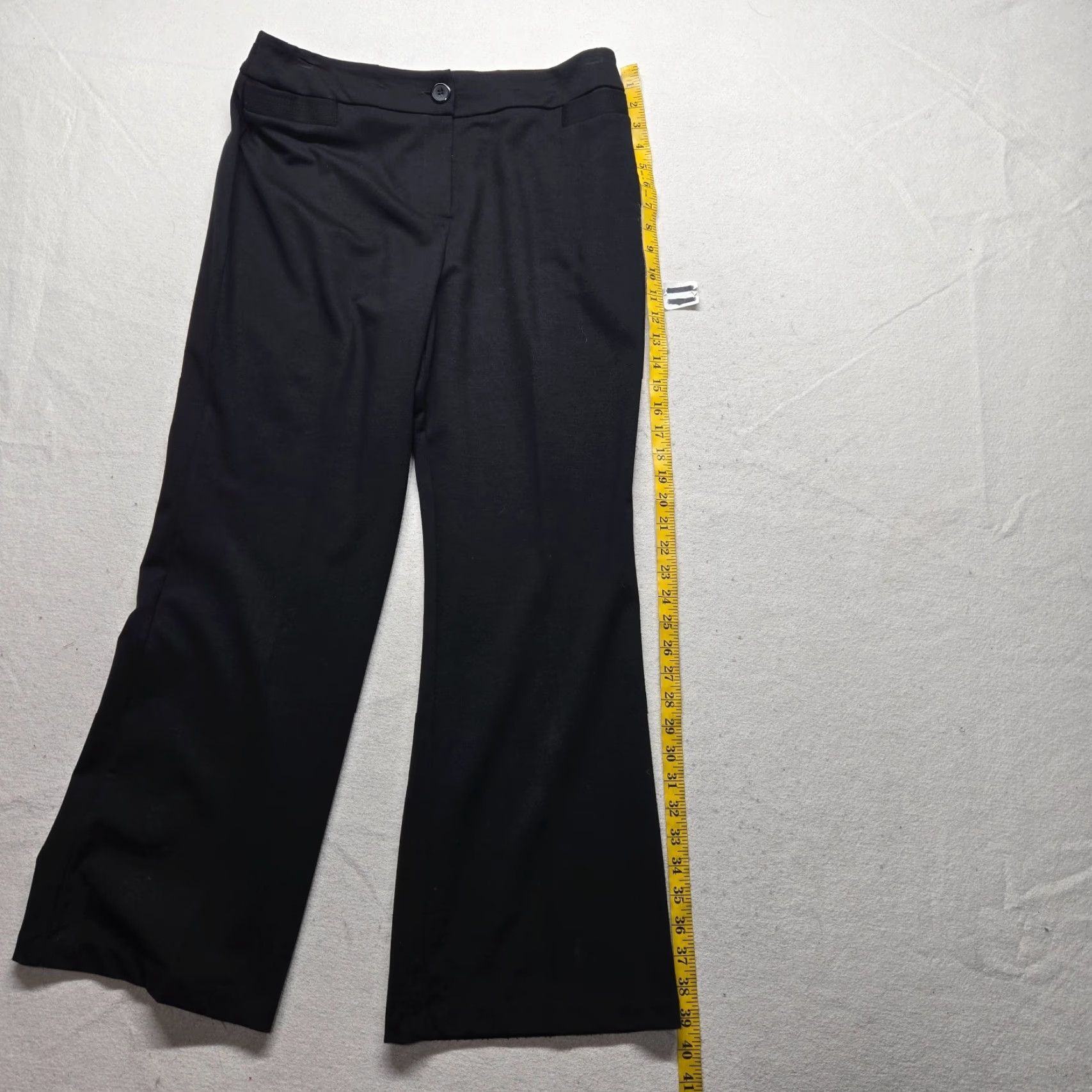 Vintage New York & Company Pants Black Elastic Waist Adult Women PL Petite Large Knit Flat Front Straight Inseam 29 in Dress Pants Size 36" / US 14 / IT 50 - 7 Thumbnail