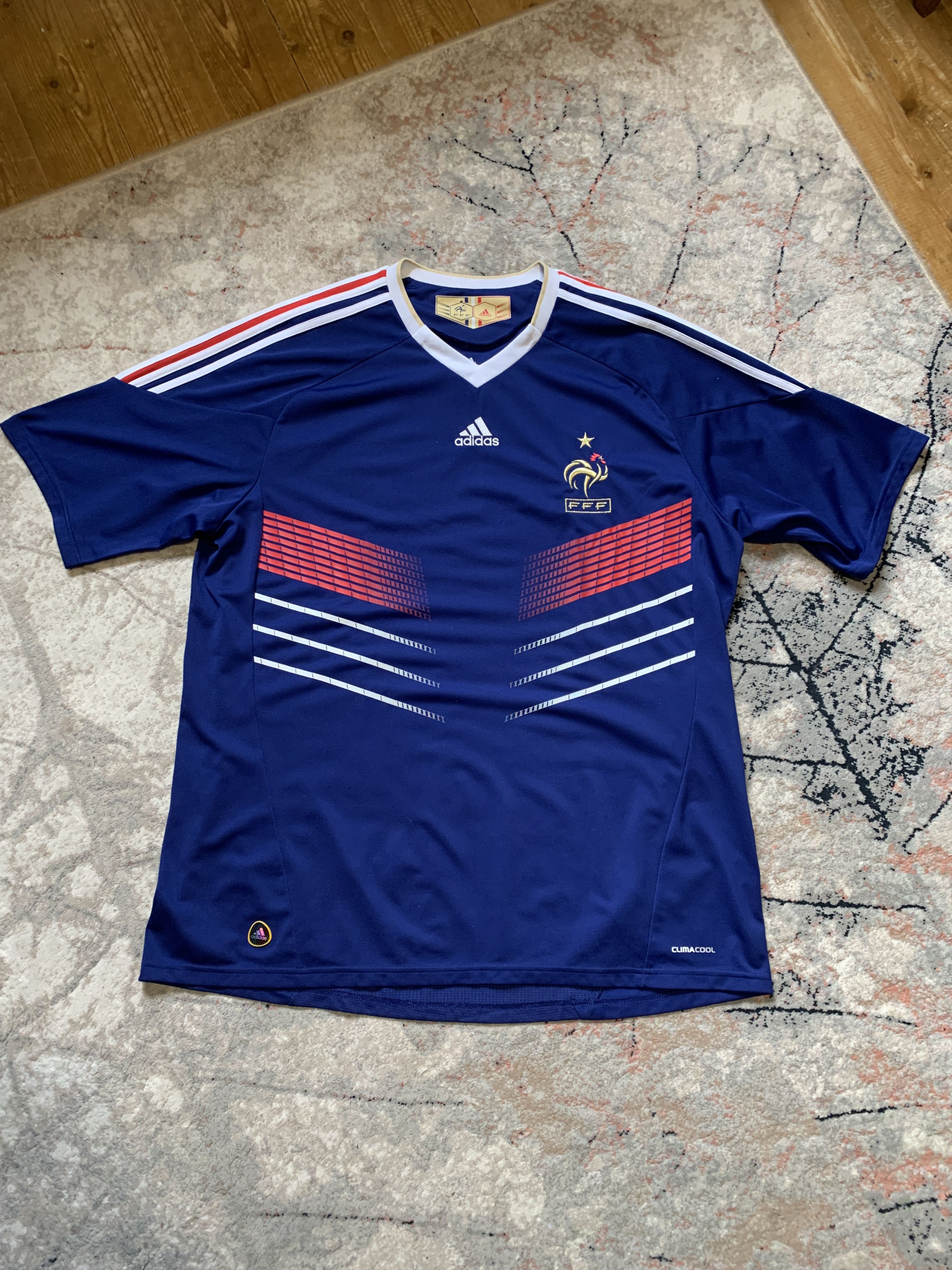 Adidas Adidas France 2009-2010 Home Jersey Size US XXL / EU 58 / 5 - 2 Thumbnail