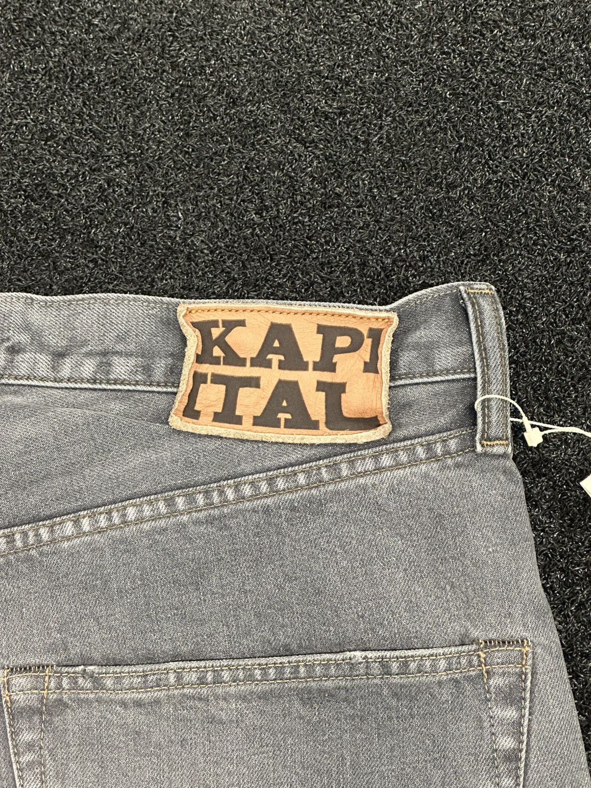 Kapital Kapital Black Denim Short Pants (Bone Embroidery) Size US 36 / EU 52 - 8 Thumbnail