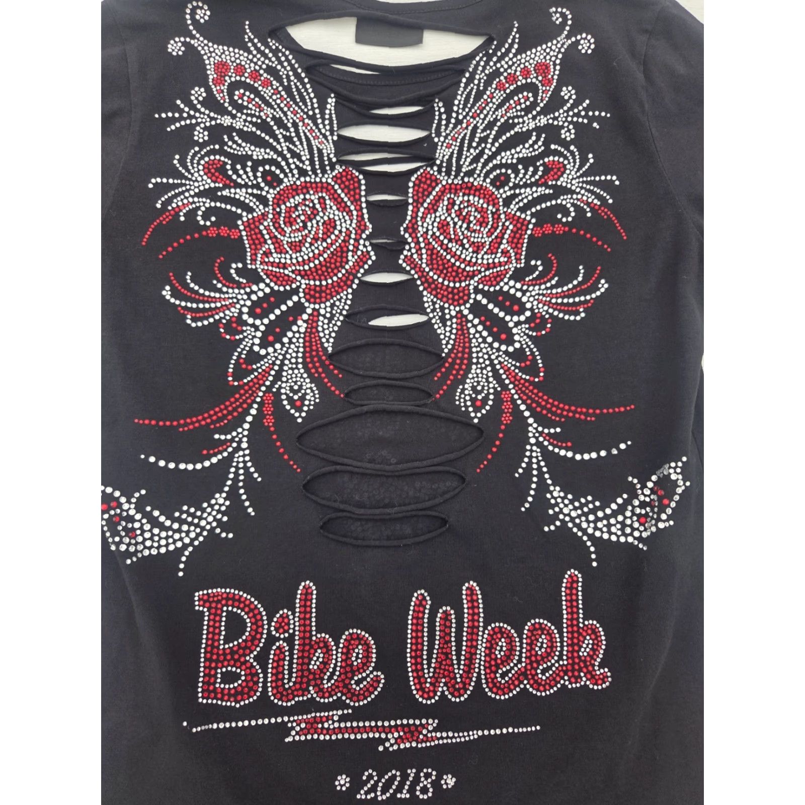 Vintage VINTAGE Bike Week Daytona Beach T Shirt Womens XL Biker Clothing Company Rhinestone READ Size XL / US 12-14 / IT 48-50 - 6 Thumbnail