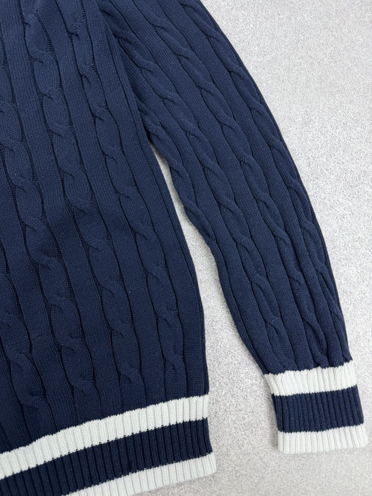 Gran Sasso Gran Sasso Oraganic Cotton V-Neck Knit Sweater Size 50 Size US M / EU 48-50 / 2 - 2 Thumbnail