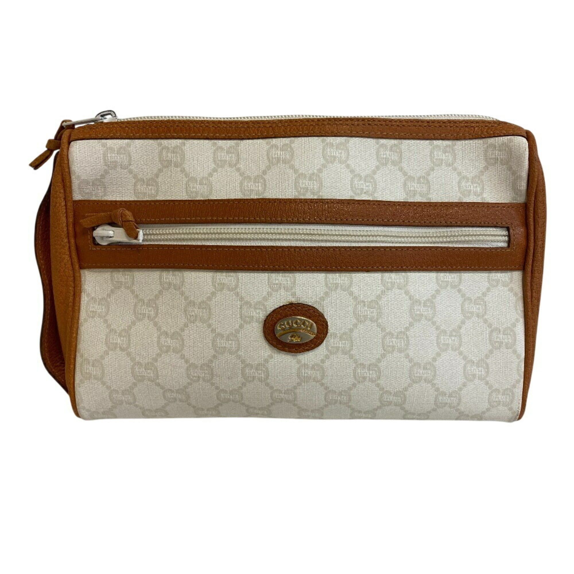 Gucci Gucci clutch bag pouch old GG Plus second men women beige Size ONE SIZE - 1 Thumbnail