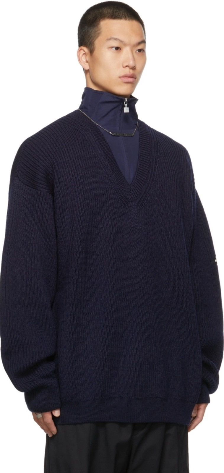 Balenciaga Balenciaga Layered Tracksuit V-Neck Sweater Size US S / EU 44-46 / 1 - 5 Thumbnail