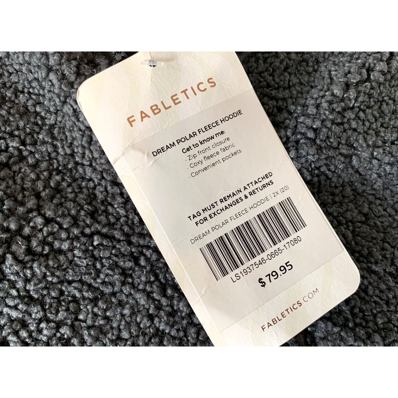 Fabletics FABLETICS Dream Polar Fleece 1/4 Zip Jacket 2X Gray Womens Pullover Modern fleece jacket Size XXL / US 16-18 / IT 52-54 - 2 Thumbnail