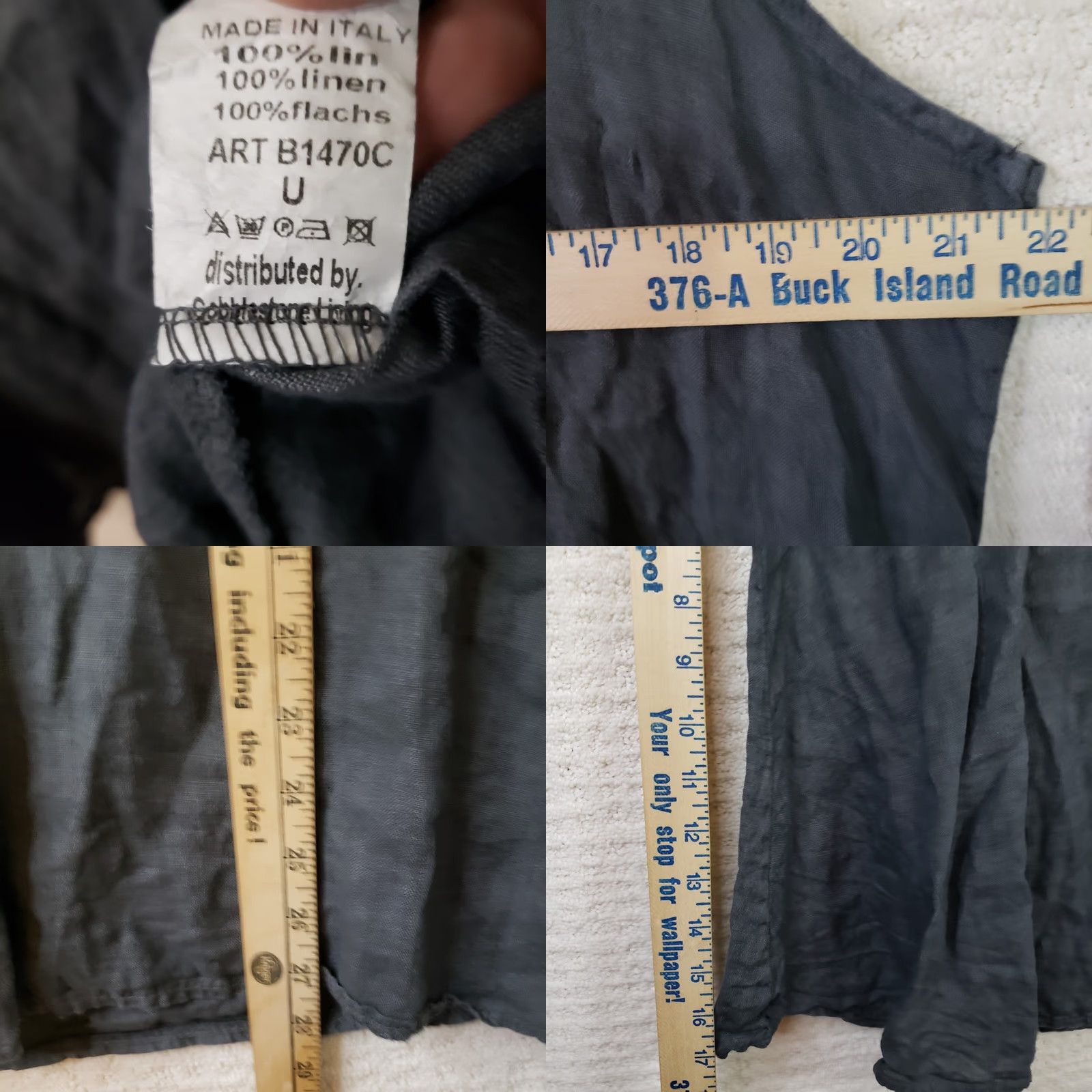 Vintage Cobblestone Living Blouse Sleeveless Tunic Women's XL Gray Linen Boat Neck Pullover Casual Boho Beach 22" ARMPIT-TO-ARMPIT Size XL / US 12-14 / IT 48-50 - 8 Thumbnail