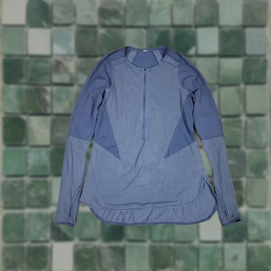 Lululemon Lululemon Yoga Long Sleveee Half Zip Up Gray Shirt Sz 6 Women Size M / US 6-8 / IT 42-44 - 1 Thumbnail