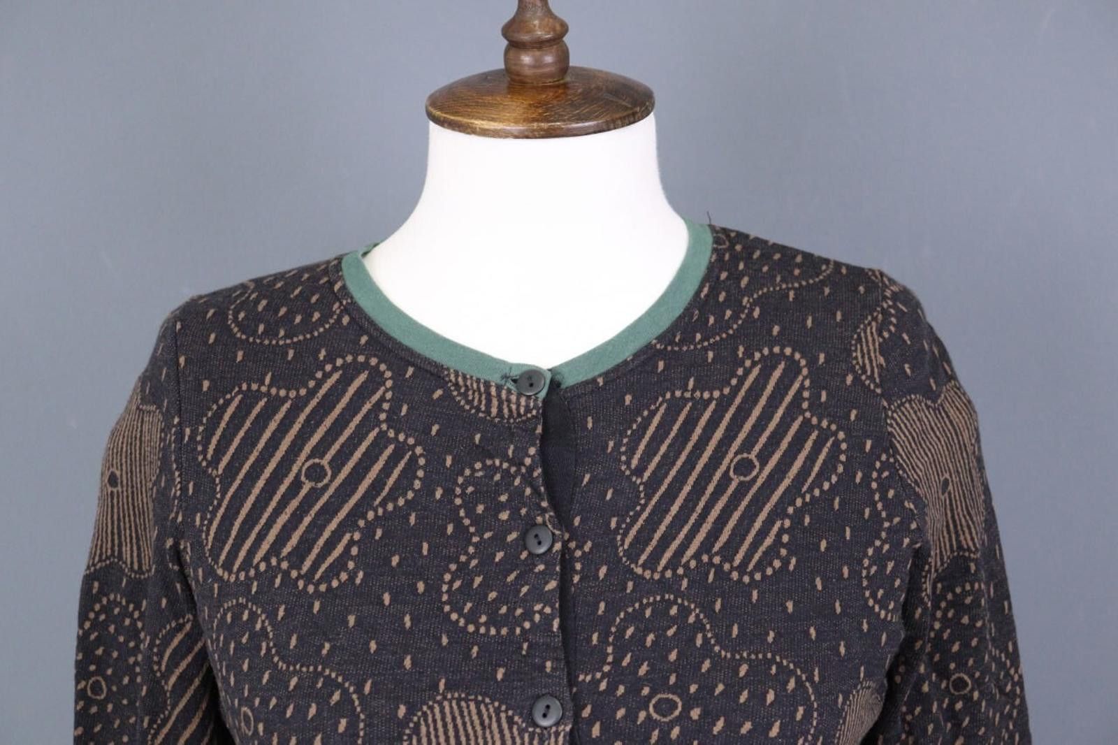 Designer Gudrun Sjödén Multicolor Floral Cotton Cardigan Size S Size S / US 4 / IT 40 - 2 Thumbnail
