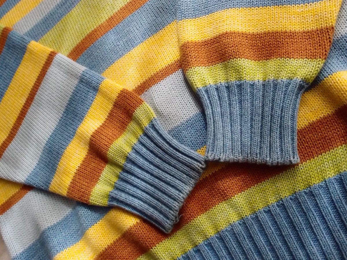 Etro ETRO Multicolor Striped V-Neck Knit 100% Cotton Size US S / EU 44-46 / 1 - 5 Thumbnail