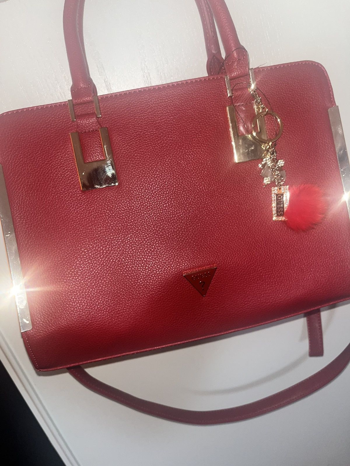 Coach × Gucci × Guess Red Guess Handle Bag w Shoulder Strap Size ONE SIZE - 3 Thumbnail