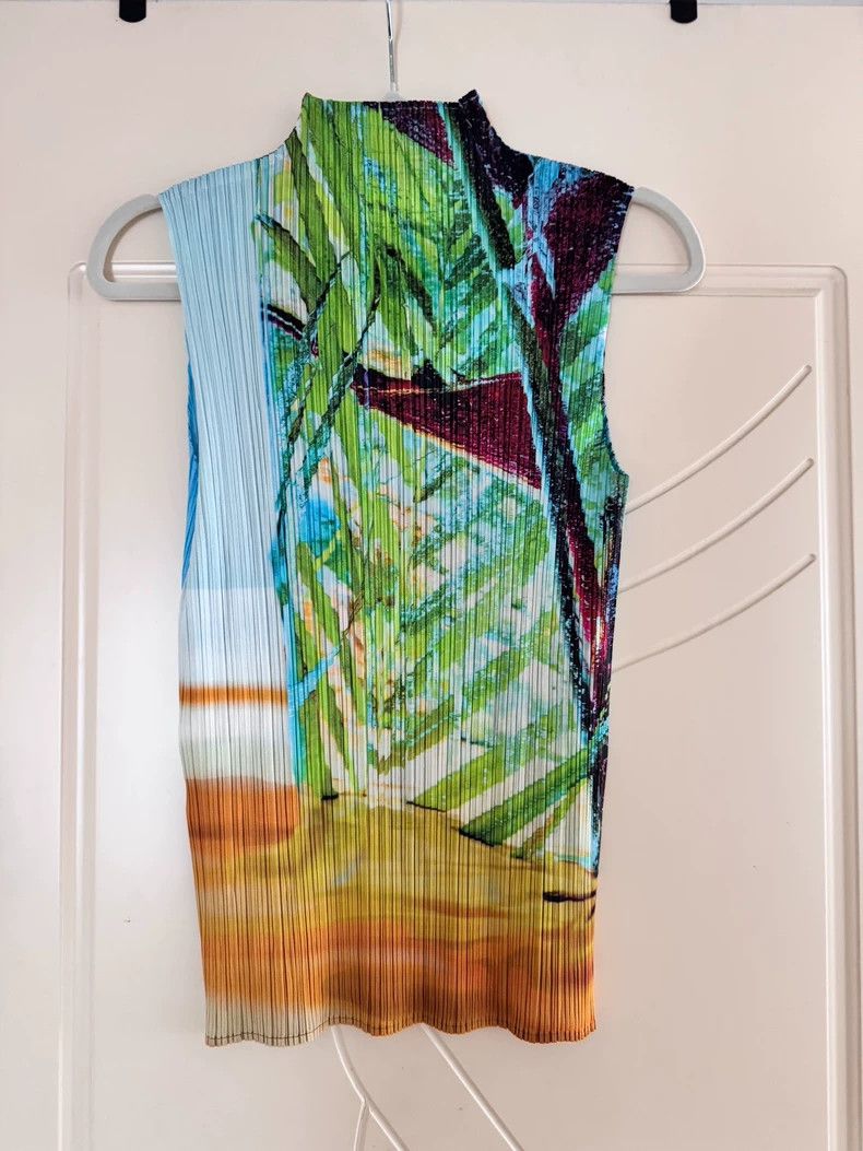 Issey Miyake Issey Miyake Southern Ice Flower pleated vest Size XL / US 12-14 / IT 48-50 - 3 Thumbnail