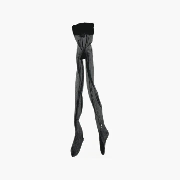Saint Laurent Paris Saint Laurent Black Sheer Tights for Women -2507 Size 22" - 1 Thumbnail