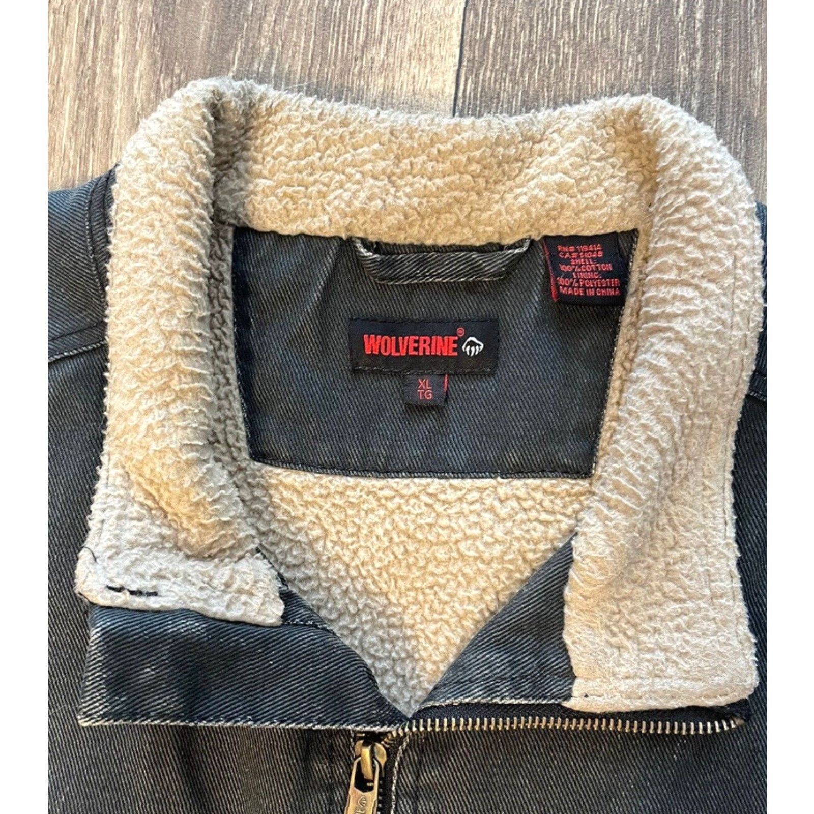 Vintage Wolverine Vest Mens XL Gray Full Zip Lined Sherpa Work Wear Upland Size US XL / EU 56 / 4 - 6 Thumbnail